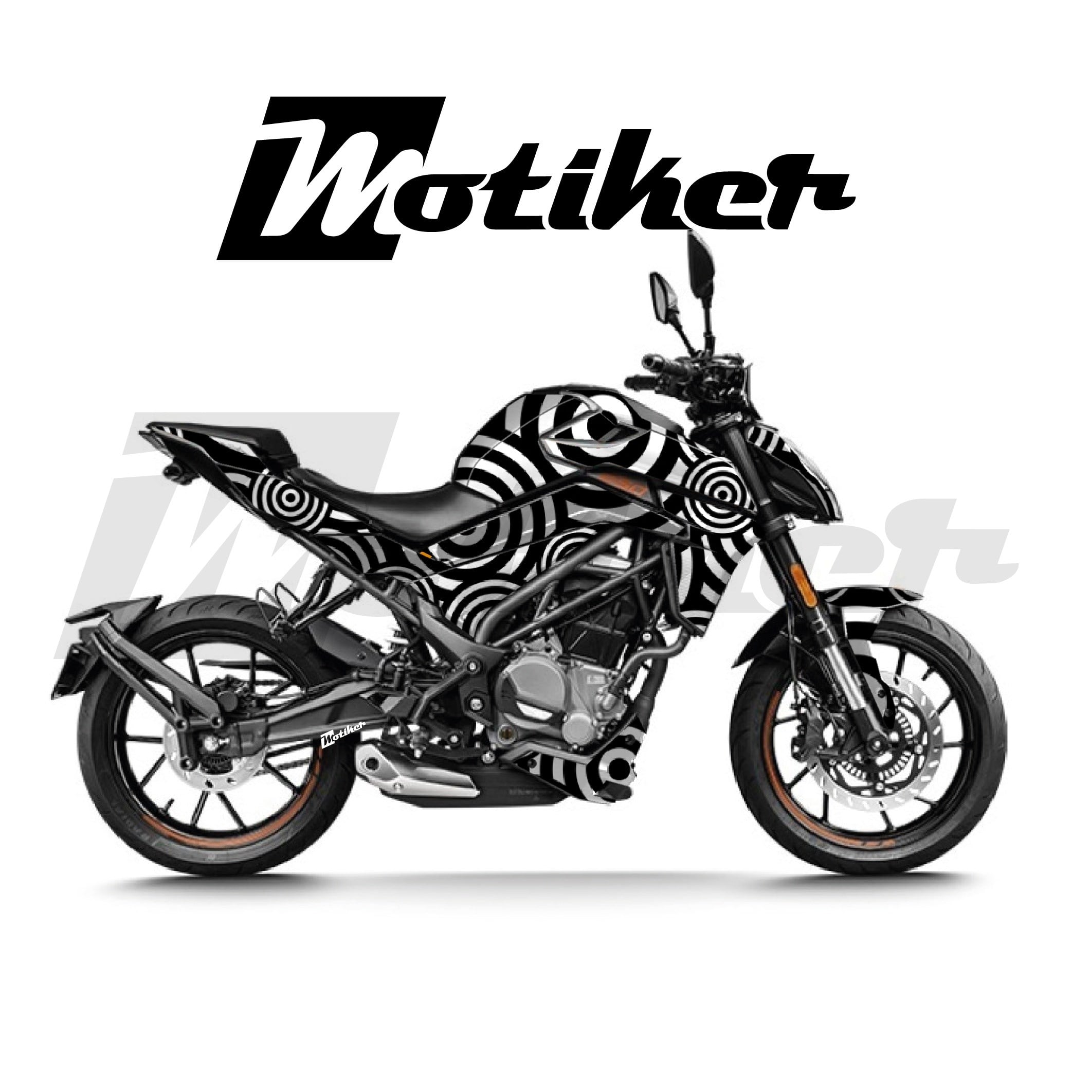 CFMOTO 250NK Parçalı Kaplama Sticker Etiket Modeli Dairesel Motif Desen 21 (MTK9382)