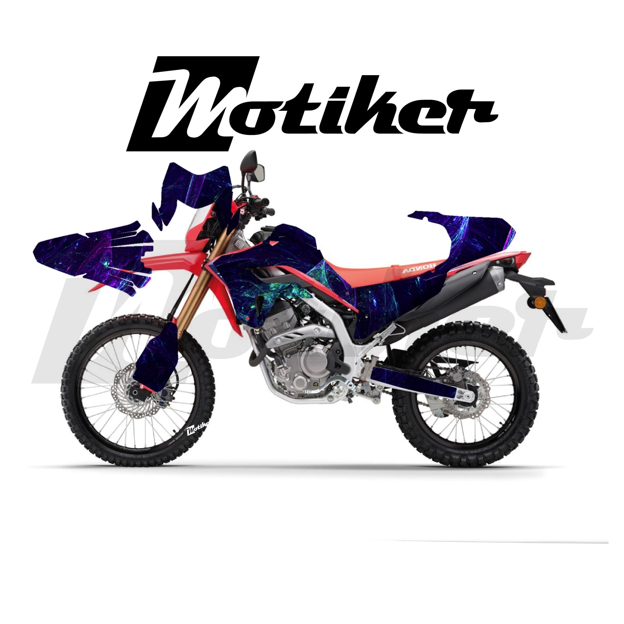 Honda CRF250L Parçalı Kaplama Sticker Etiket Modeli Kozmik Duman Desen 23 (MTK9384)