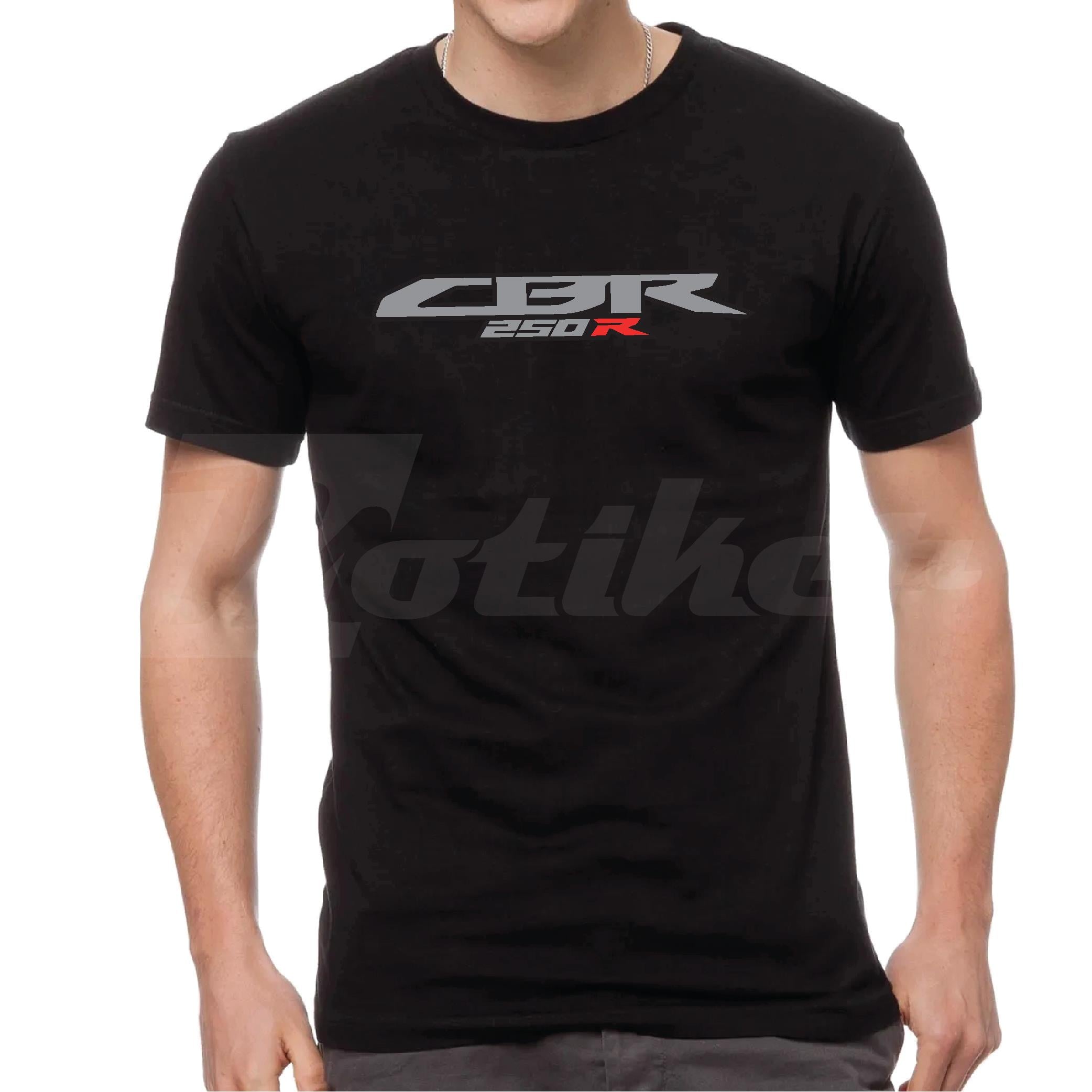 Honda Gri Logolu CBR 250R Siyah T-Shirt Tasarım Modeli