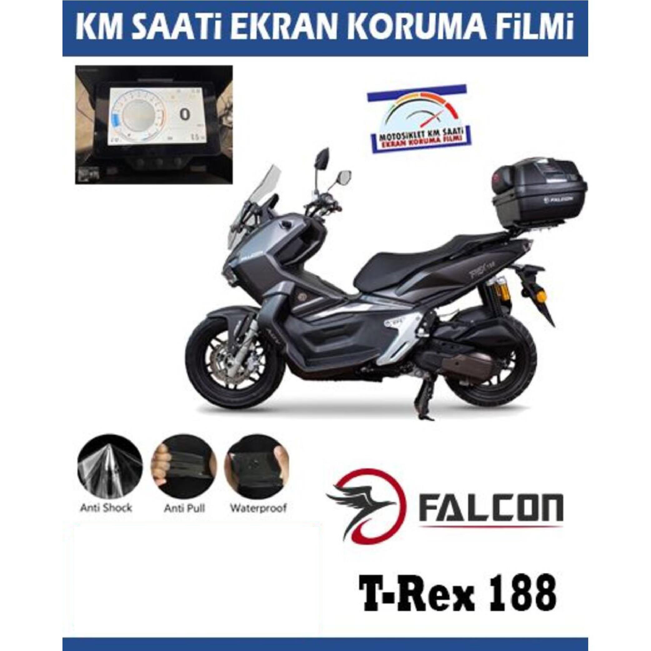 Ekran KorumasıFalcon T-REX 188 Serisi Motosiklet Ekran Km Koruyucu