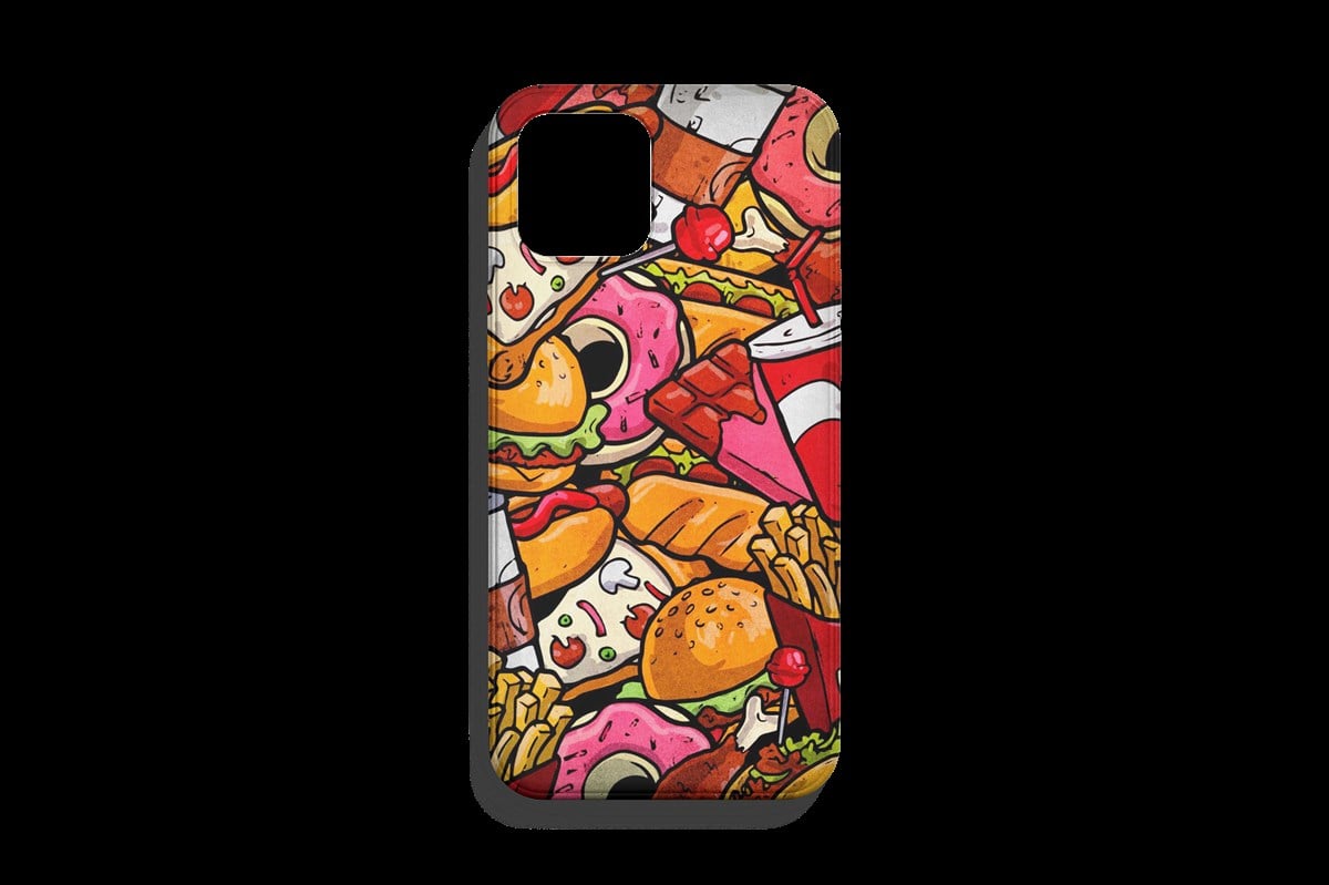 Fast Food Tasarımı Telefon Kılıfı 1. Kalite Baskı