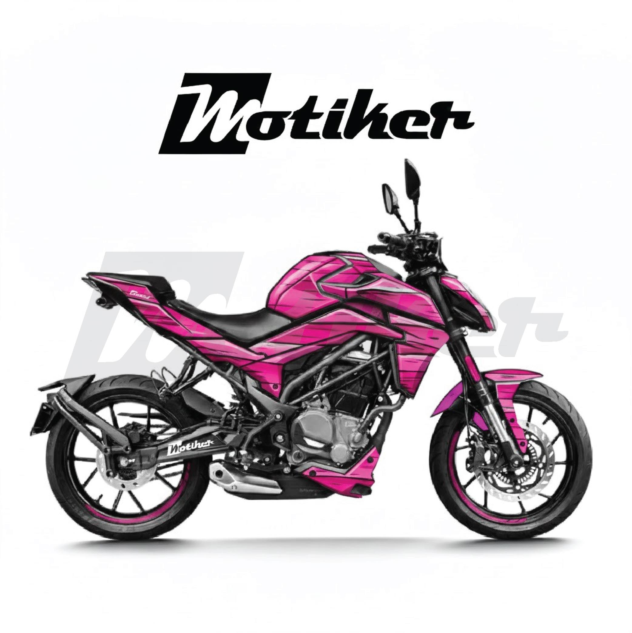 CFMOTO 250NK Airbrush Pembe Carton Tasarım Sticker Etiket Modeli