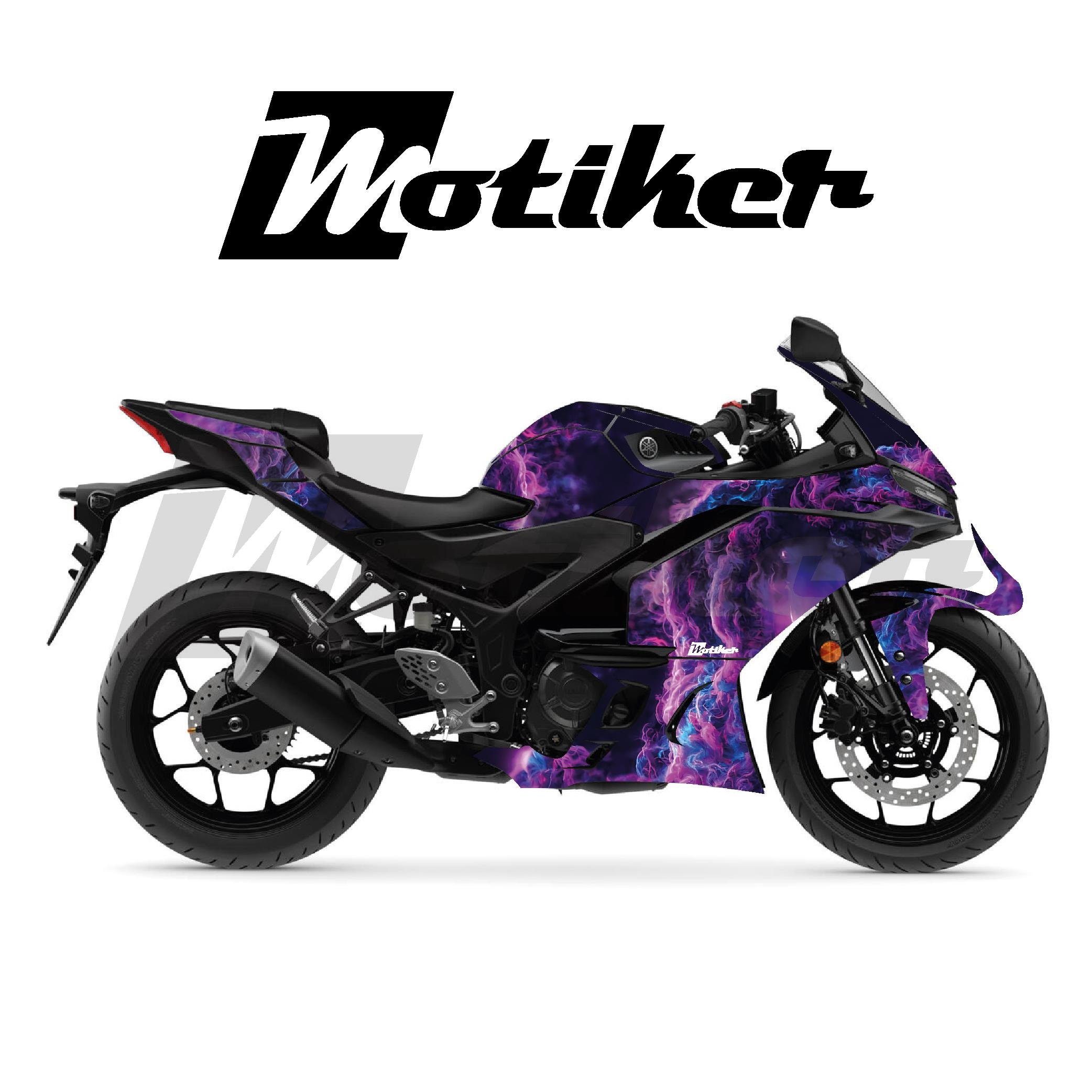 Yamaha YZF-R25 2025 Model Motosiklet Kaplama Sticker Etiket Parçalı Model Complexity