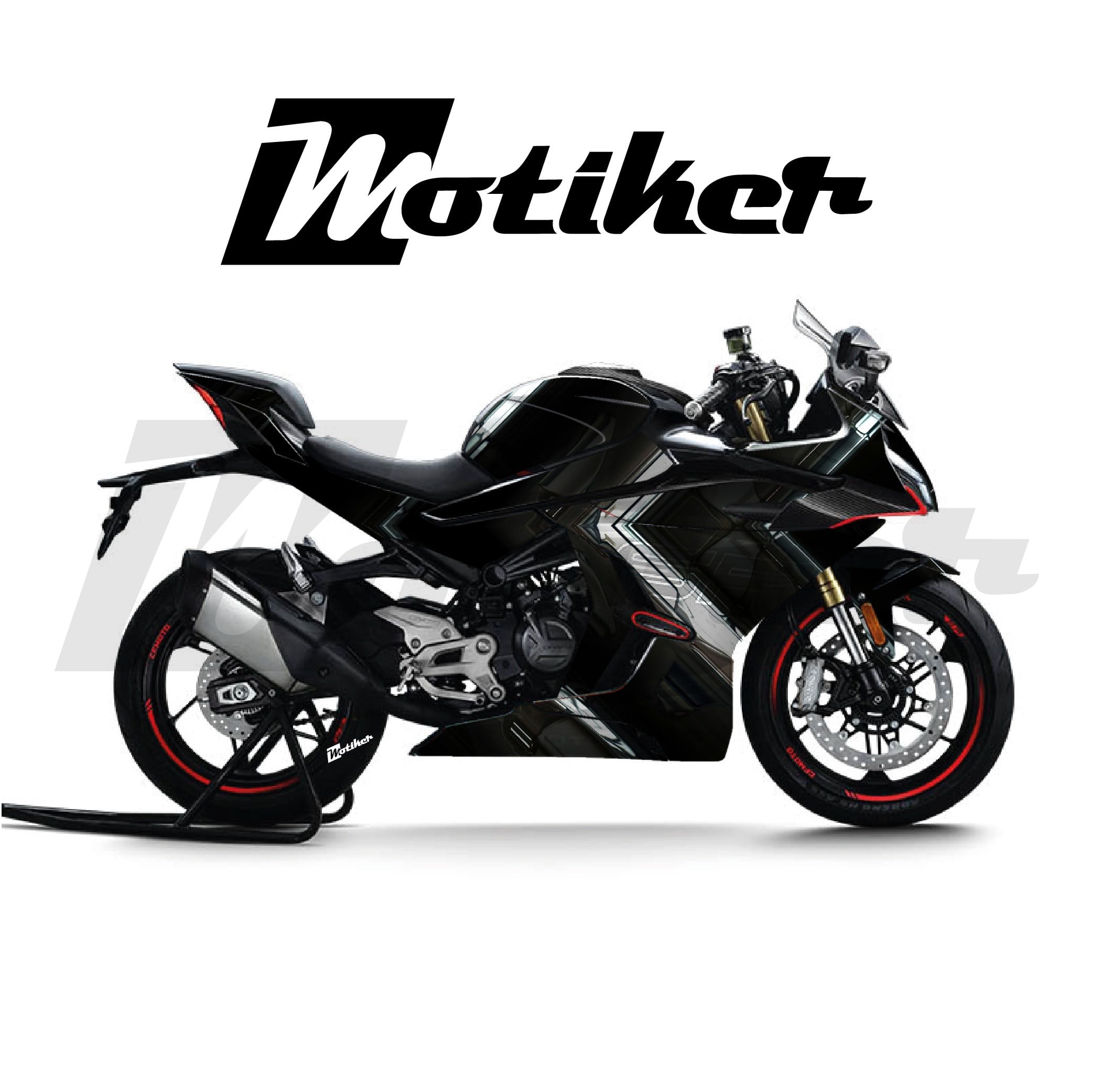 CF MOTO 450SR Parçalı Kaplama Sticker Etiket Modeli Metalik Ok Desen 10 (MTK9371)