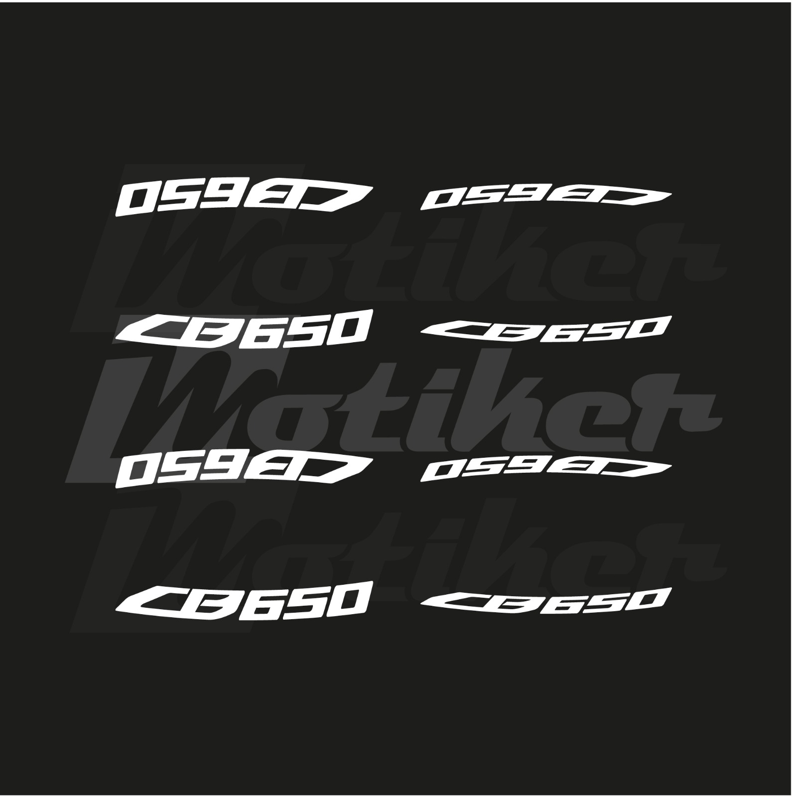 Honda CB650 Jant İçi Yazı Tasarımı Sticker Etiket Modelli