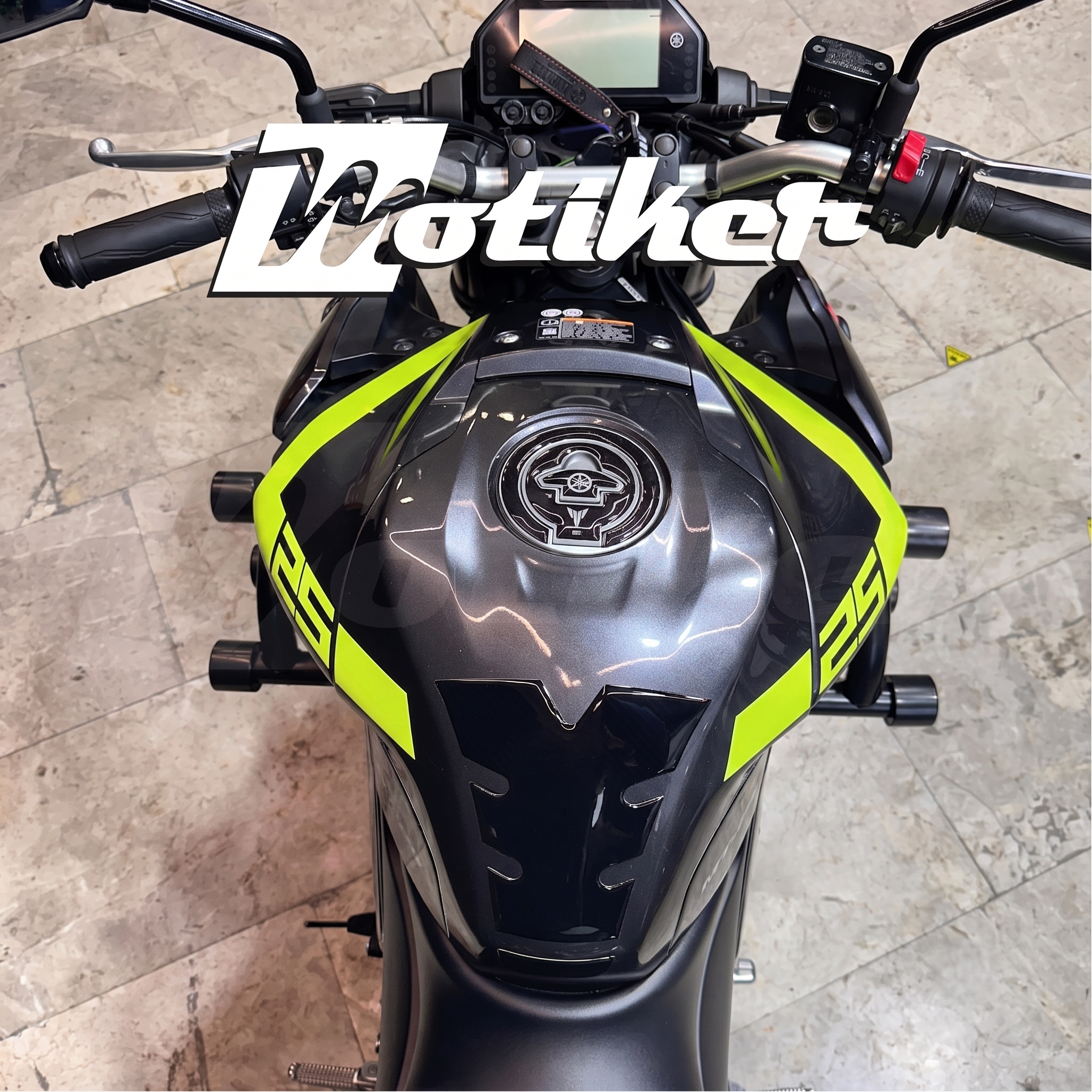 Yamaha MT-25 2024 Depo Üstü Sticker Etiket Modeli Beyaz Renk