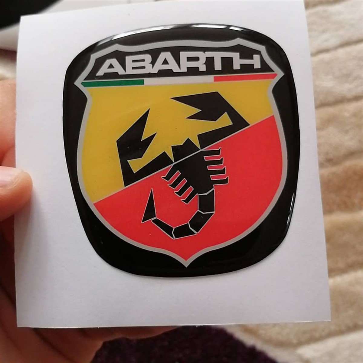 Fiat Abarth Damla Logo Sticker Etiket Modeli 3