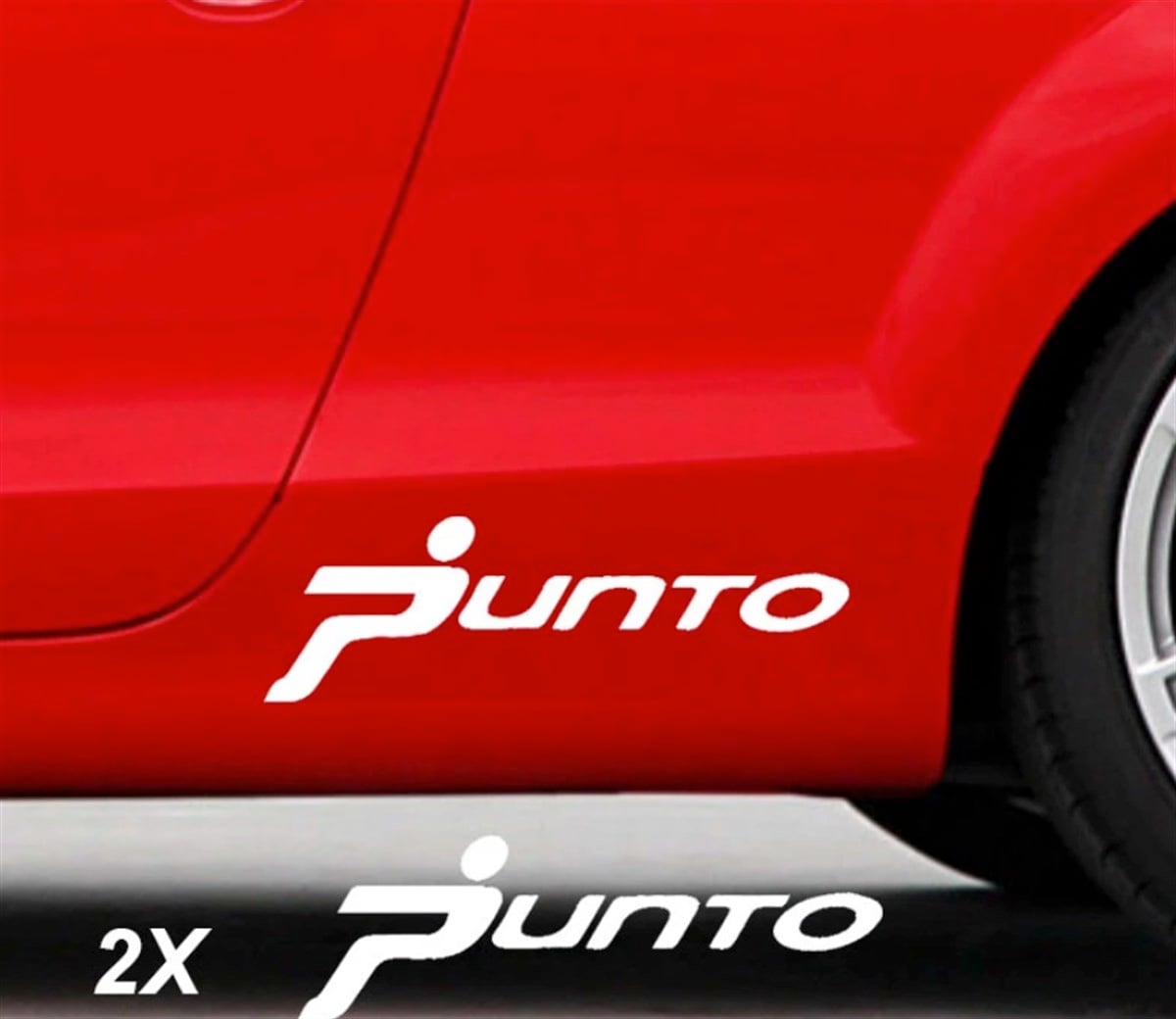 Fiat Punto Kapı Altı Punto Yazı Sticker Etiket