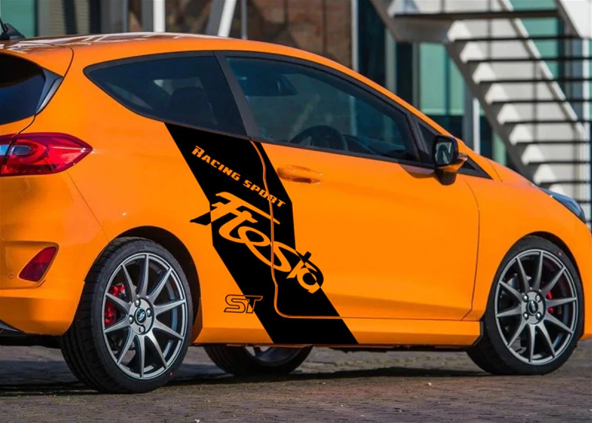 Ford Fiesta Yazılı Desenli Yan Kapı Sticker Etiket Modeli