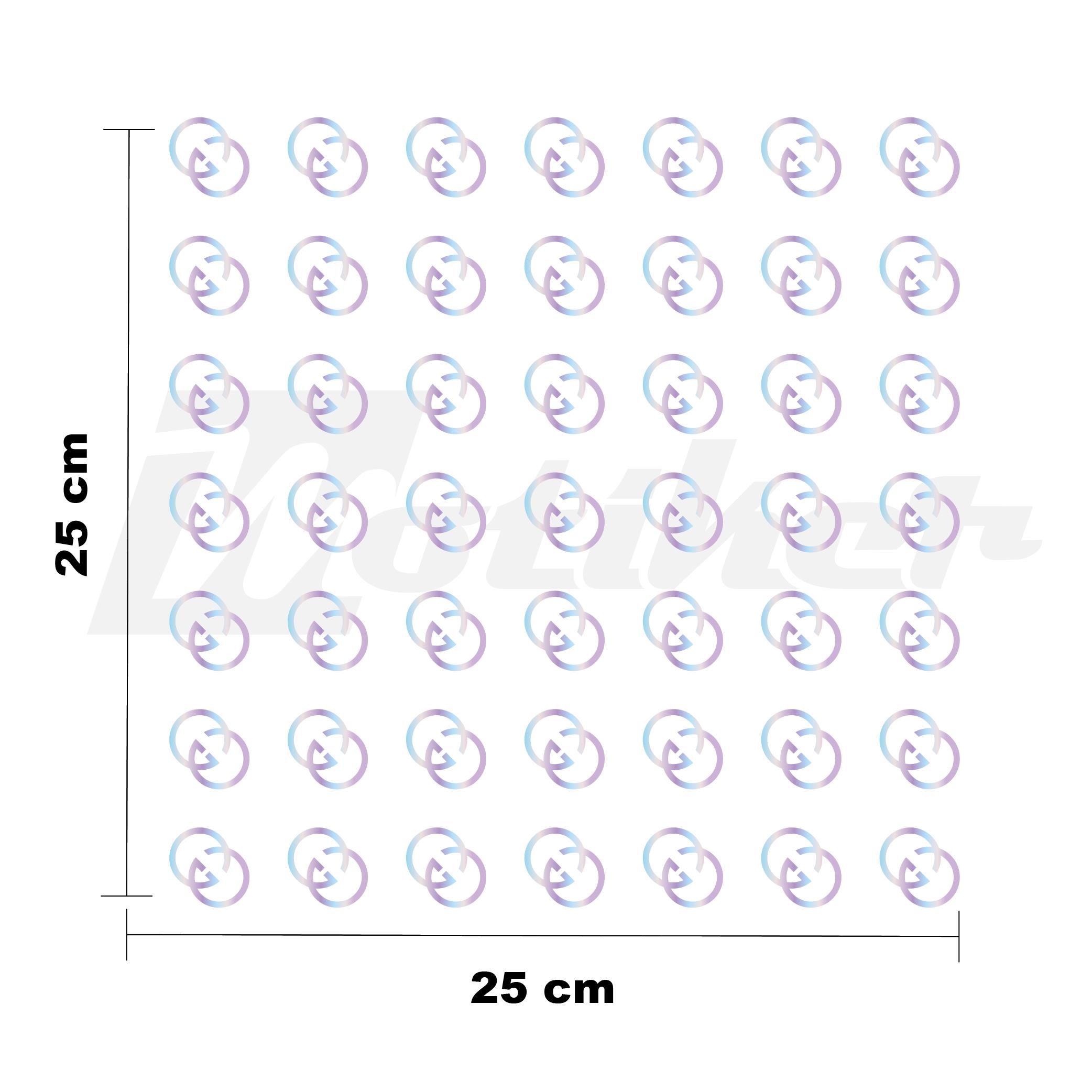 MARKALARGG 25x25cm Folyo Kesim Evrensel Desen Kaplama Hologram