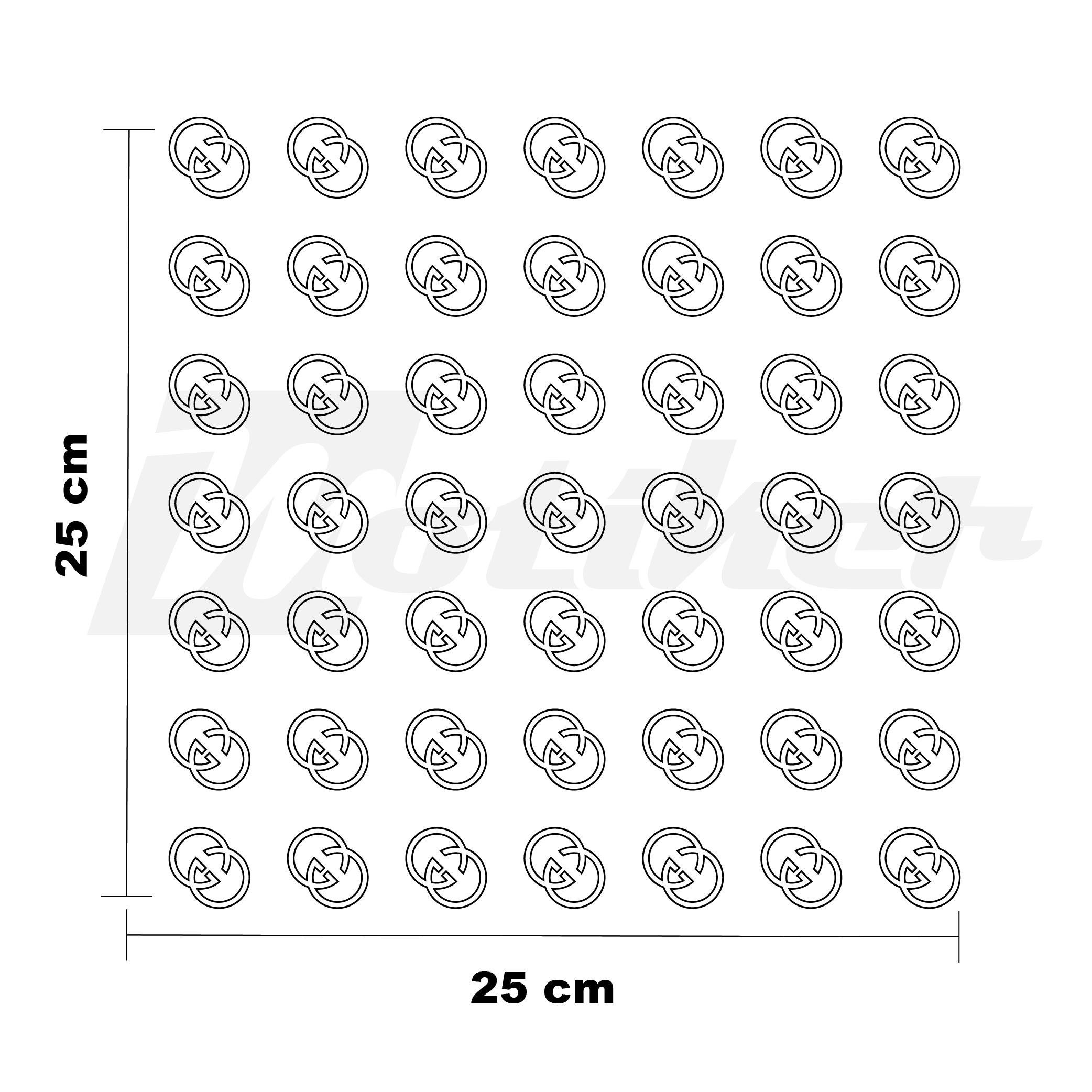 MARKALARGG 25x25cm Folyo Kesim Evrensel Desen Kaplama Beyaz