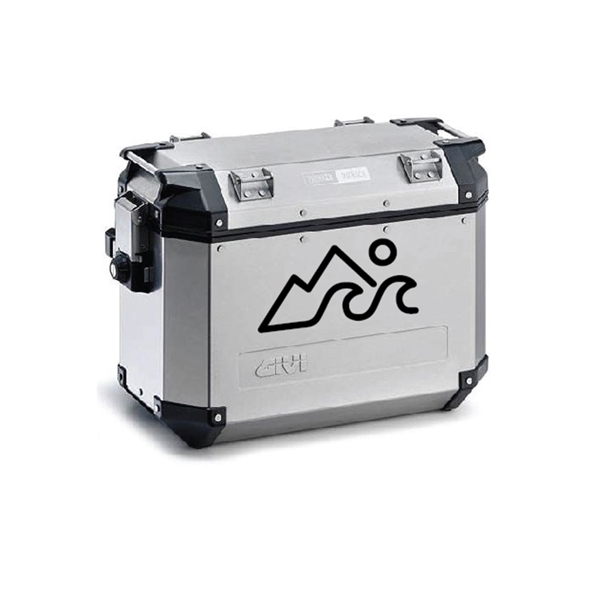 Givi Çanta Dağ Desenli Sticker Etiket Modeli - 2