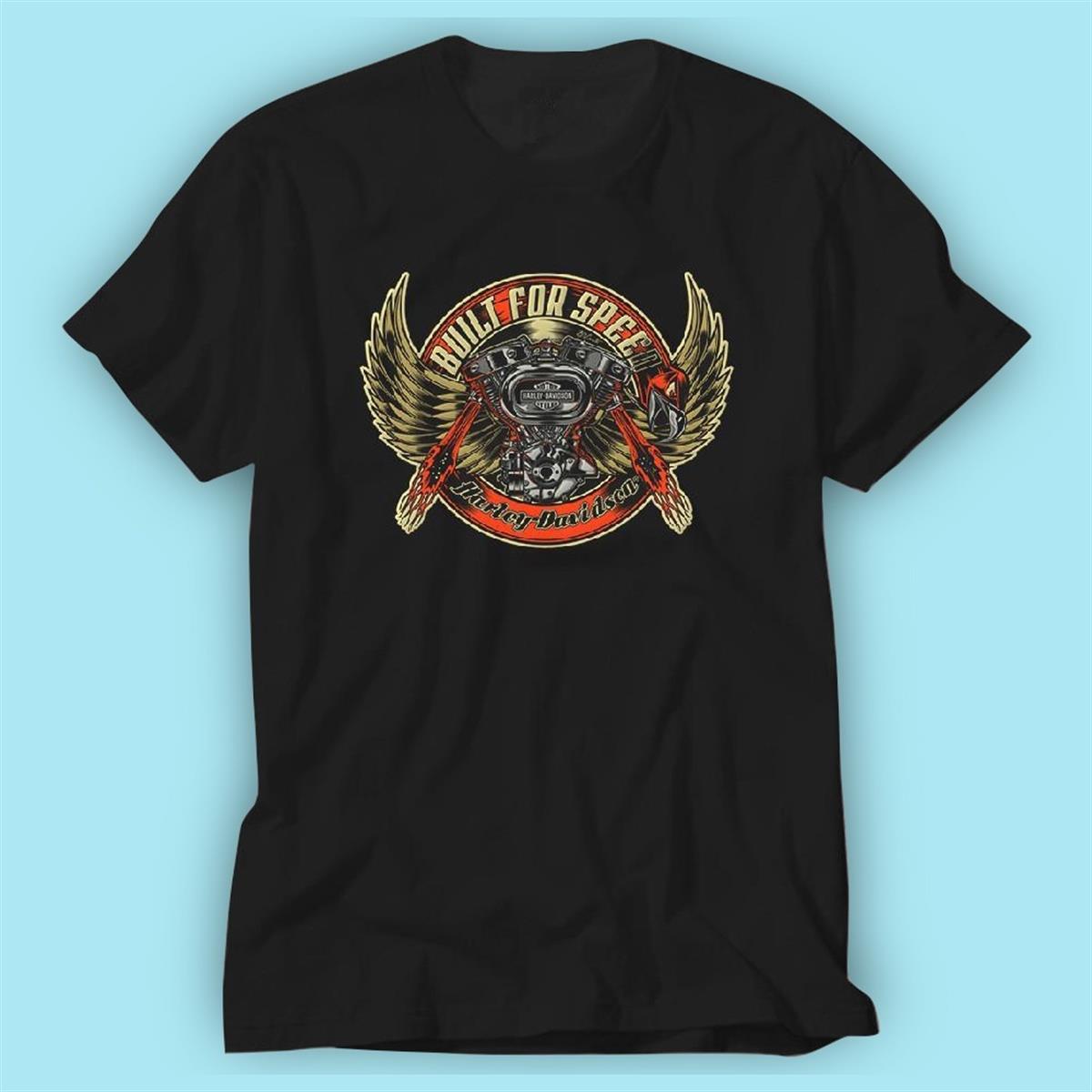 Halley Vintage Siyah Baskı Logo Tshirt Modeli