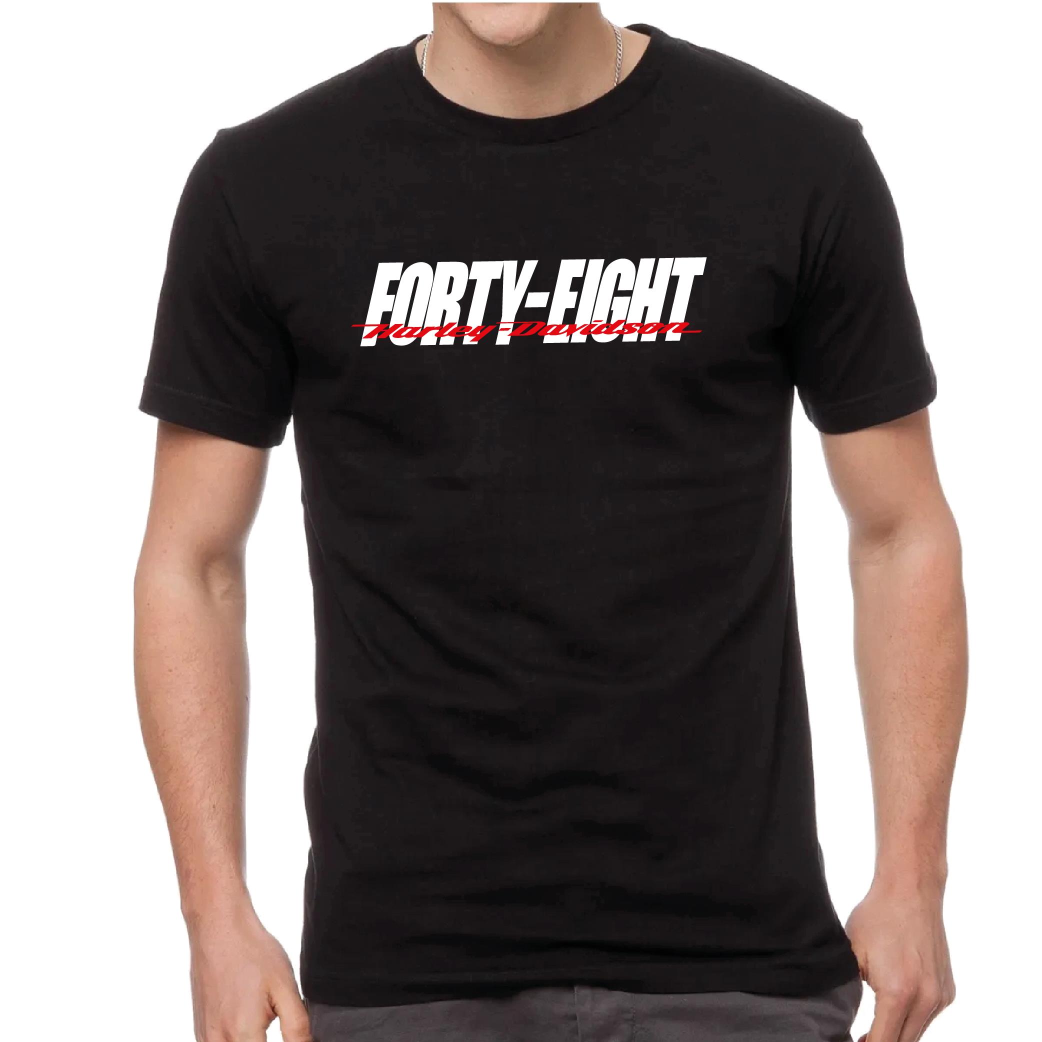 T-ShirtHarley Davidson Forty Eight Tasarım Motorcu Tişörtü Beyaz Kırmızı