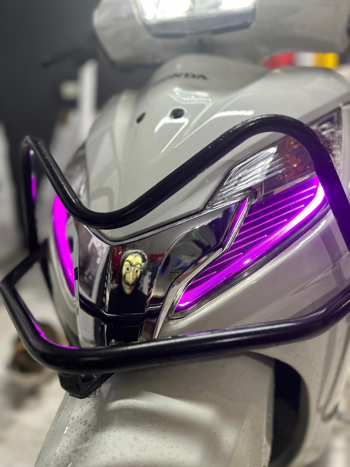 ActiviaHonda Activa S Motosiklet FAR Sticker Set Mor Renk 