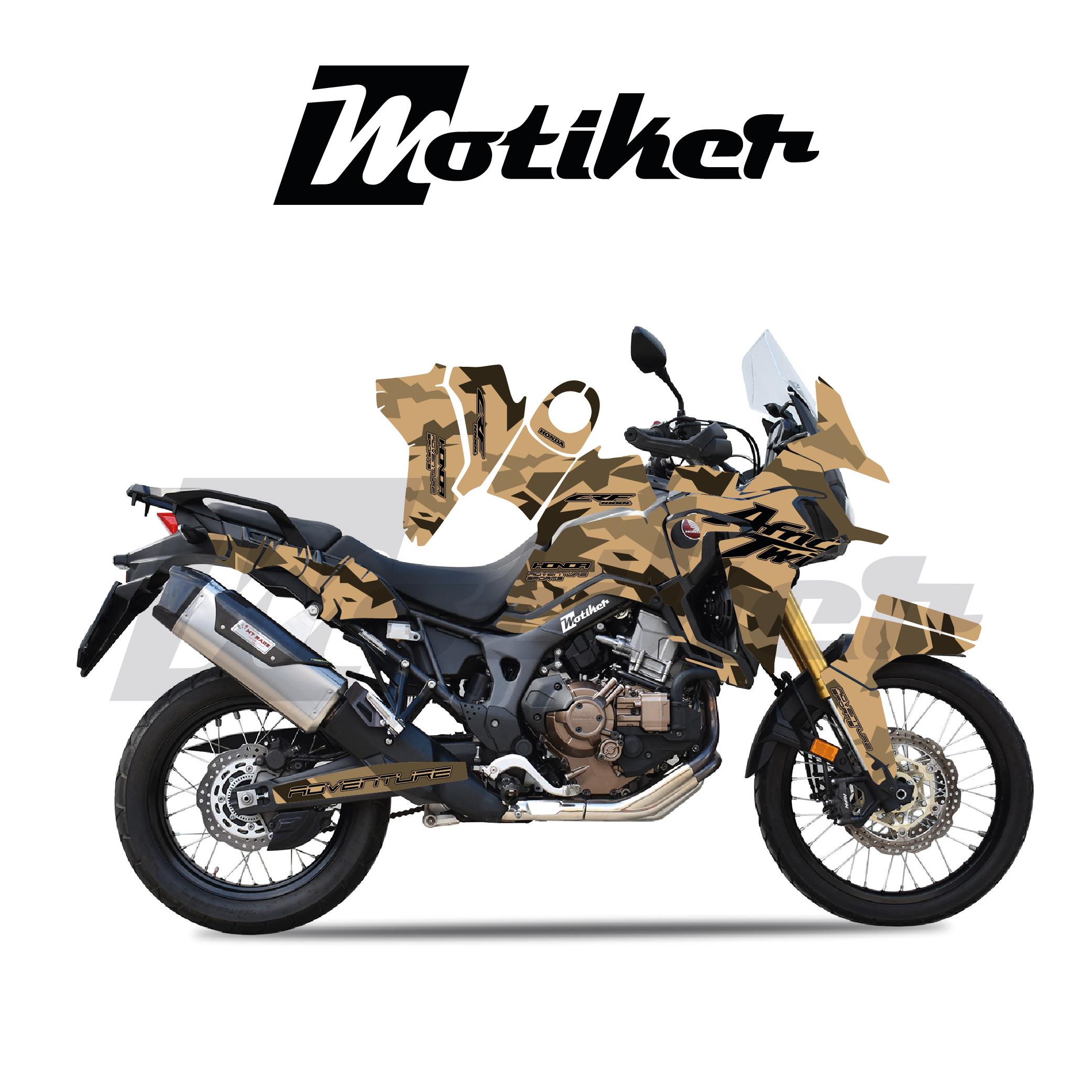 CRF1000L Africa TwinHONDA AFRICA TWIN CRF 1000L 2015-2019 Adventure Camouflage Parçalı Kaplama Kum Sarı Siyah