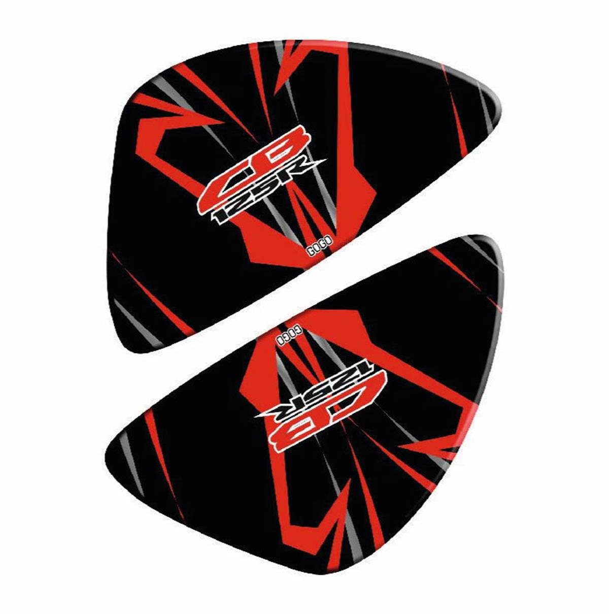 Honda CBR125 Black Designed Yan Depo Pad Damla Sticker Modeli