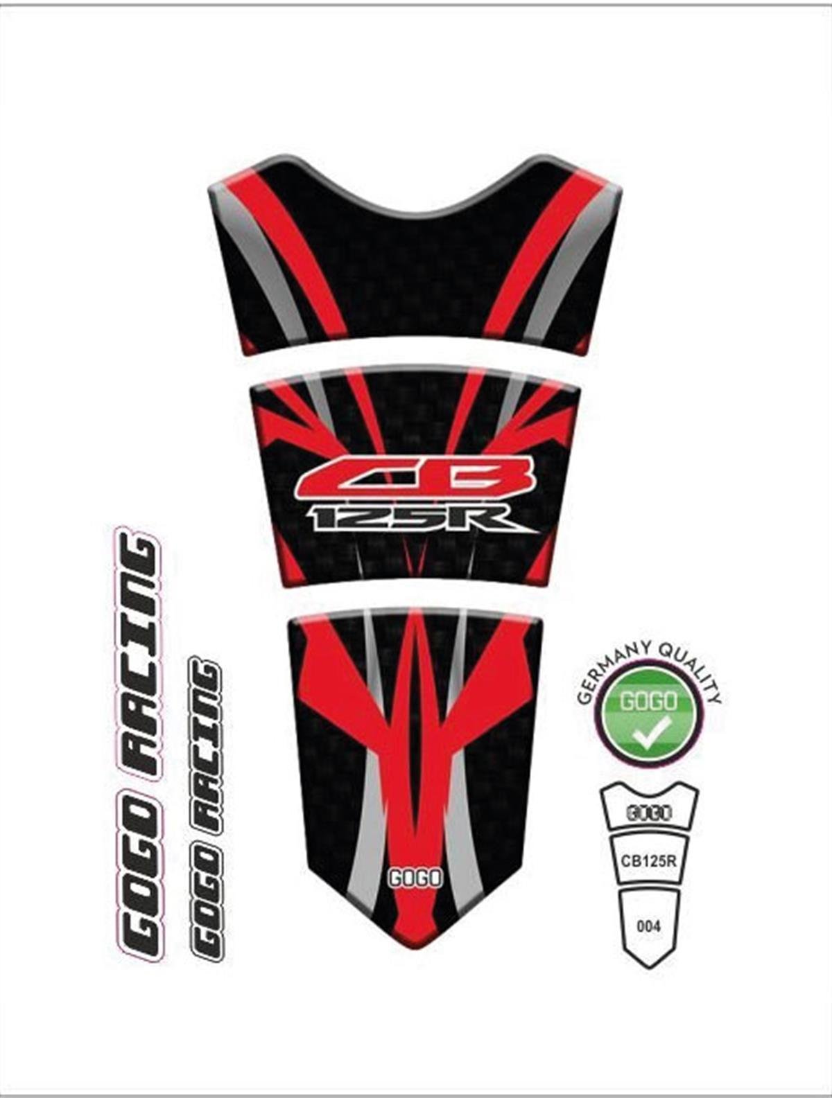 Honda CBR125 Tank Pad Sticker Etiket Model