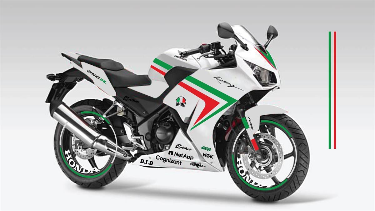Honda CBR250R İtalyan Tasarım Sticker Etiket Modeli 
