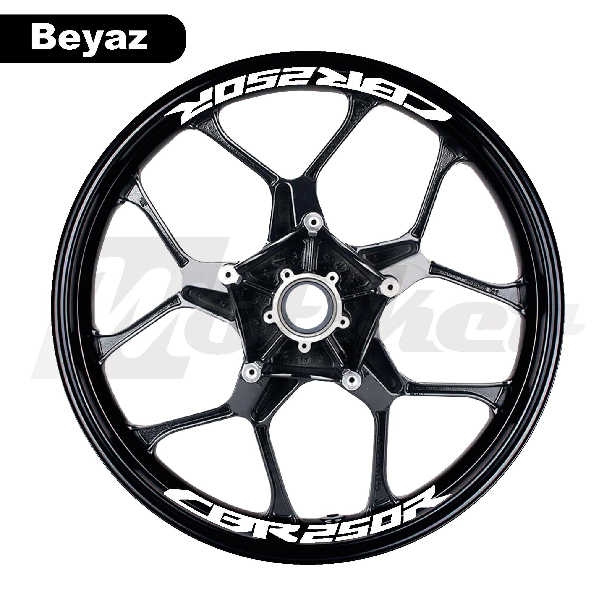 CBR250RHonda CBR250R Jant İçi Sticker Etiket Modeli Beyaz Renk 