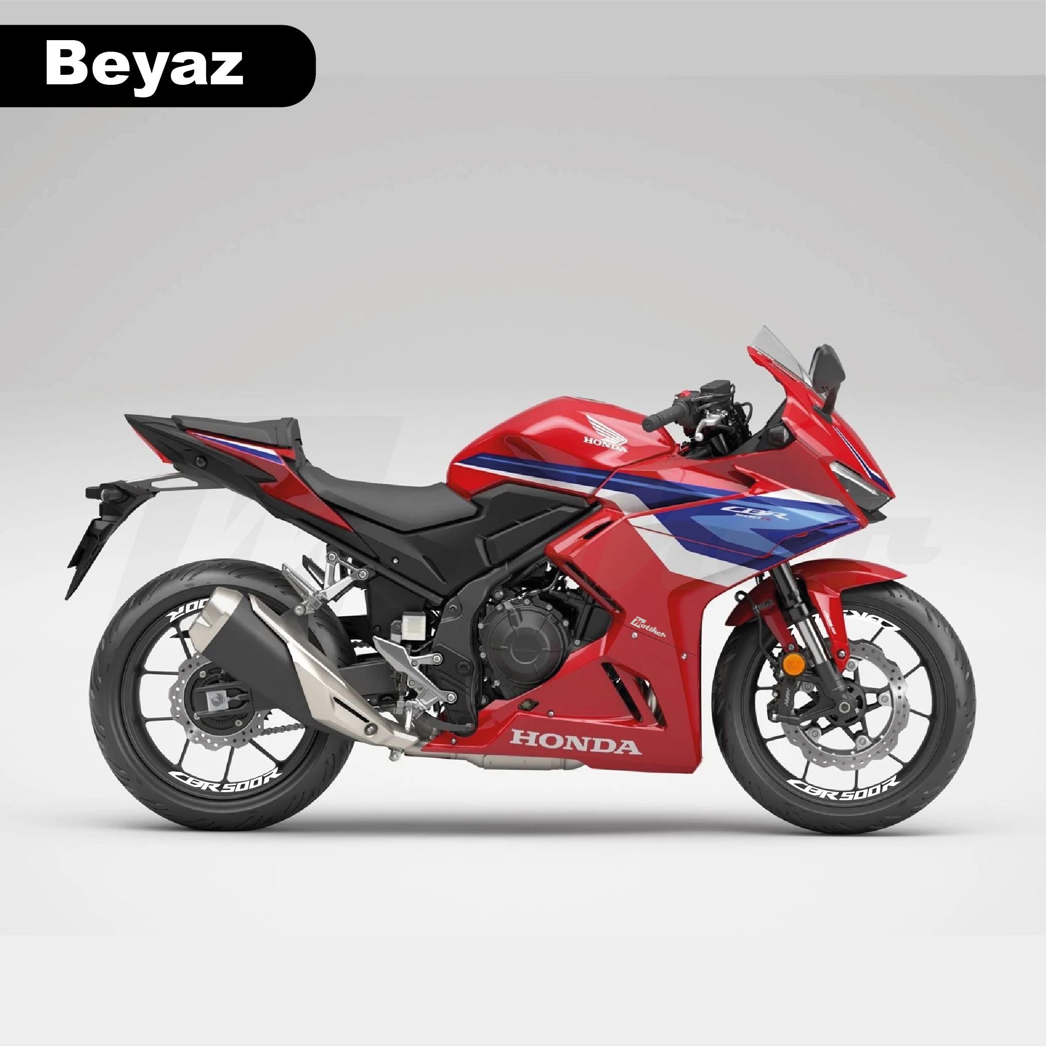 CBR500RHonda CBR500R Jant İçi Yazı Sticker Etiket Modeli Beyaz Renk