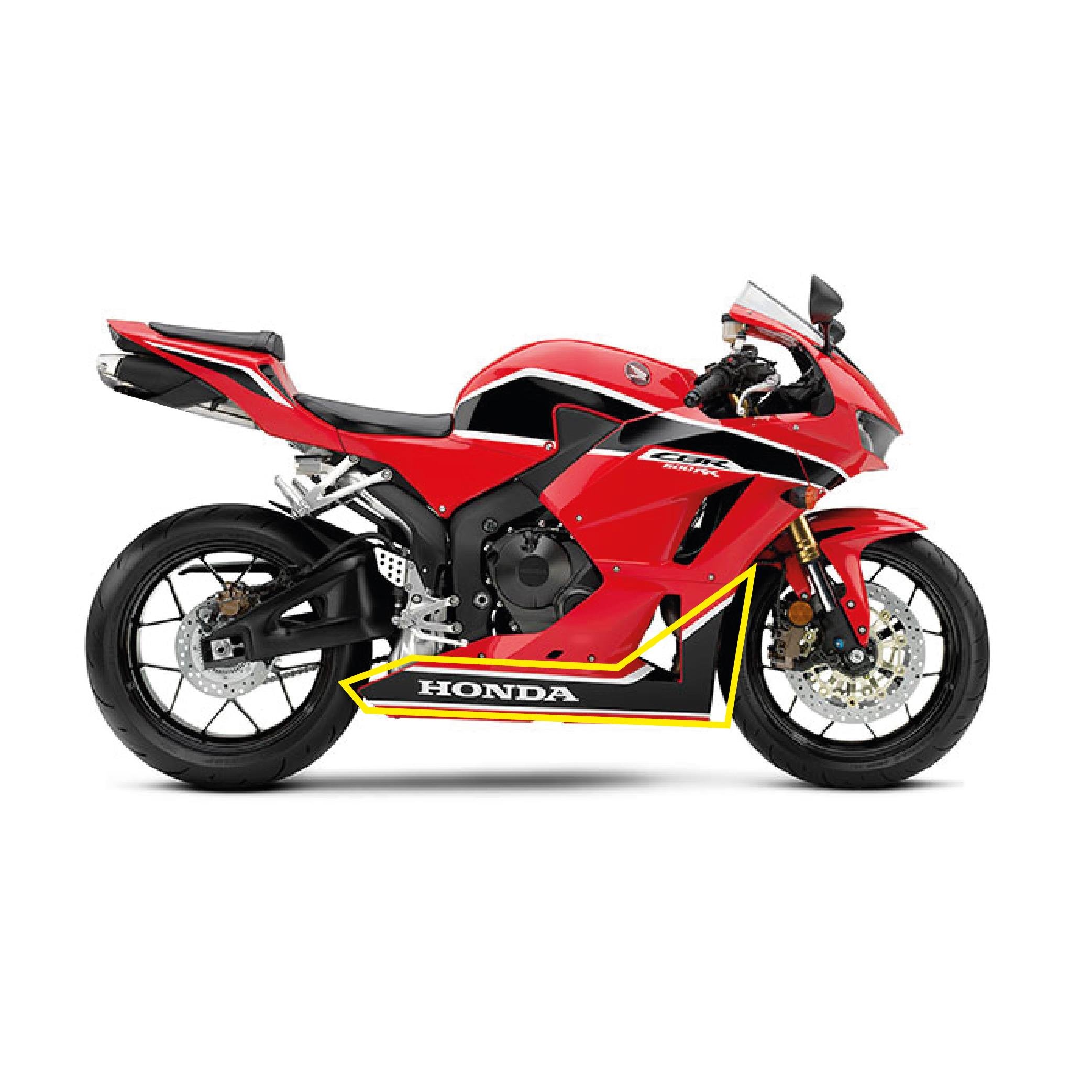 Alt Sakal Grenaj StickerHonda CBR600RR 2017 Sağ Alt Sakal Sticker Etiket Model