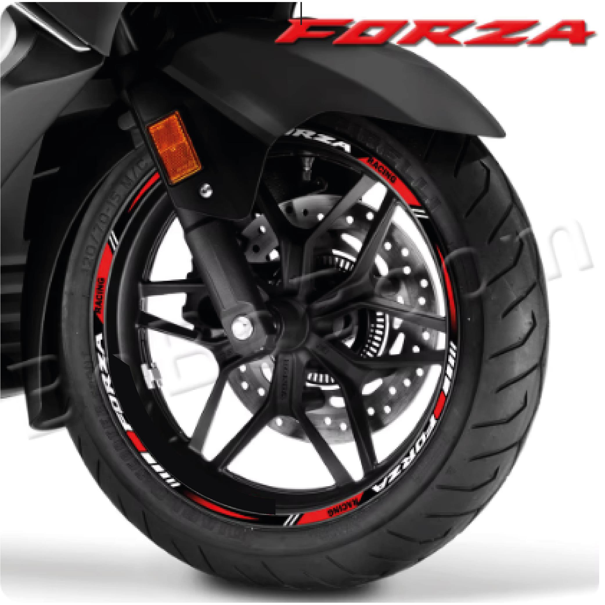 FORZAHONDA FORZA Sticker Jant Dışı Şerit Baskılı Kırmızı