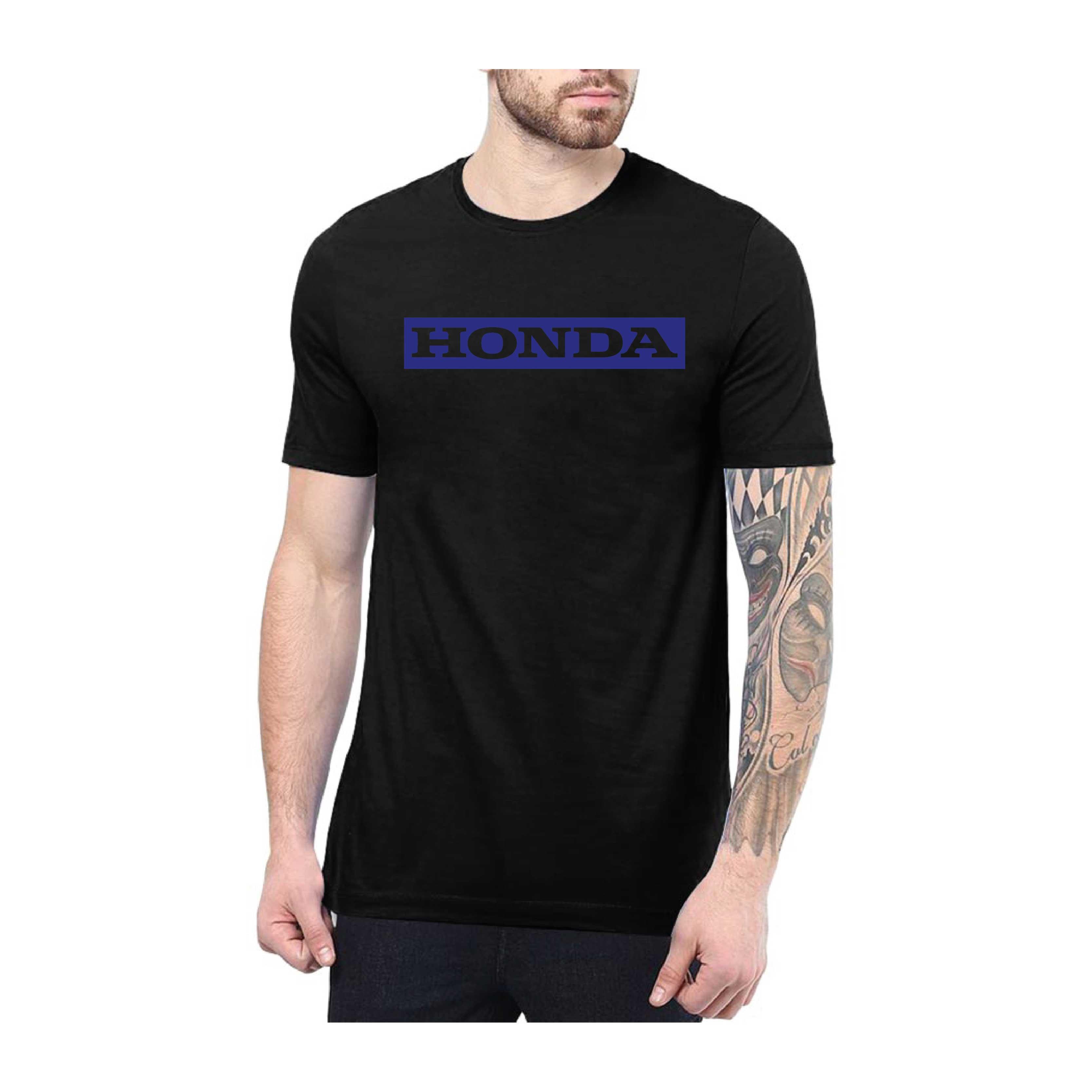 Honda Logolu Lacivert Baskılı Tshirt Modeli 2