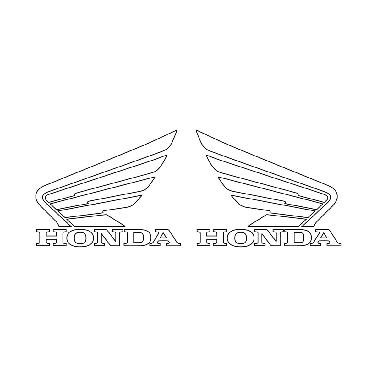 Honda Logolu Mini Sticker Etiket Modeli