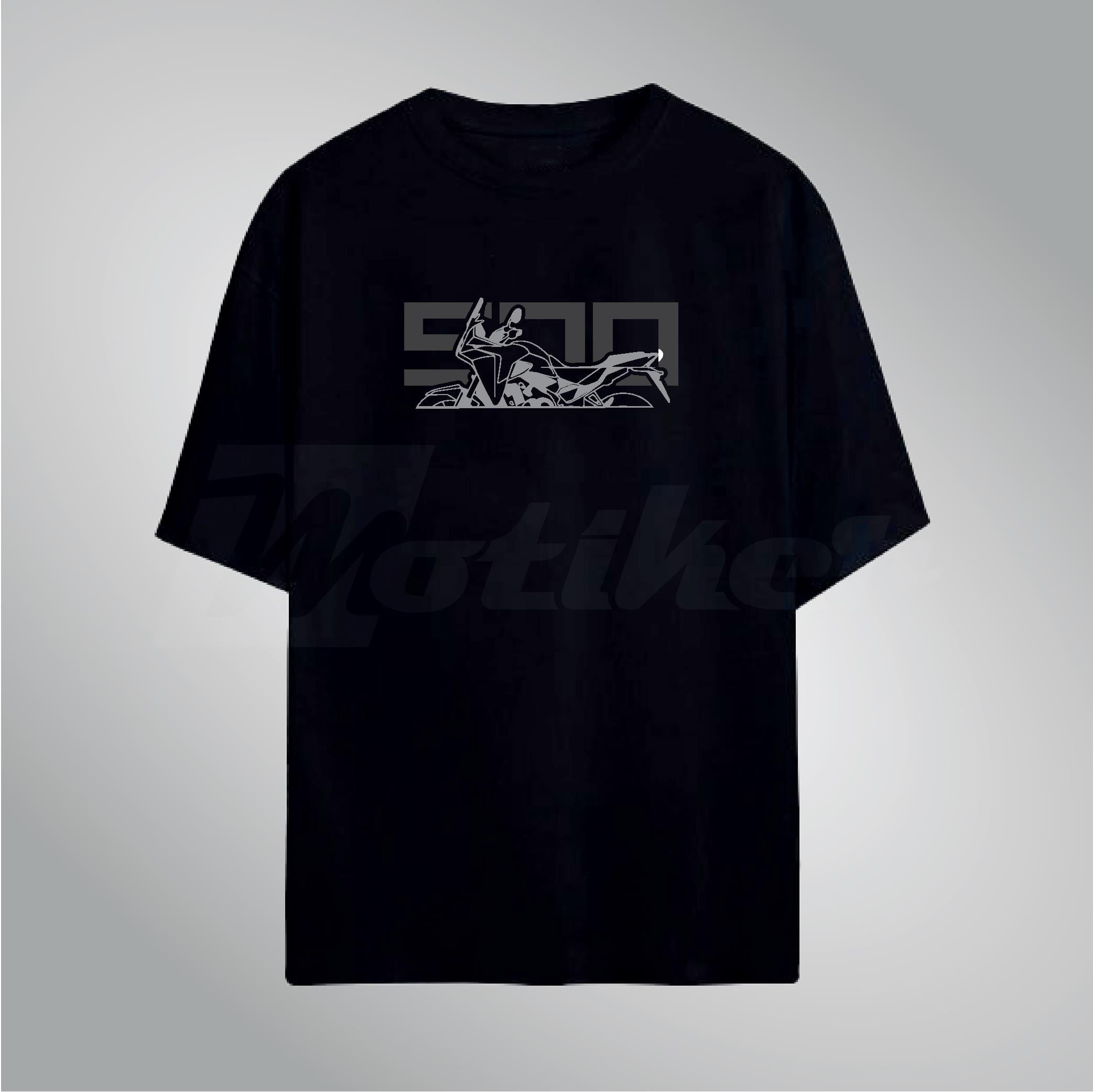 NX500Honda NX500 Siluet Tshirt Modeli Koyu Gri Açık Gri