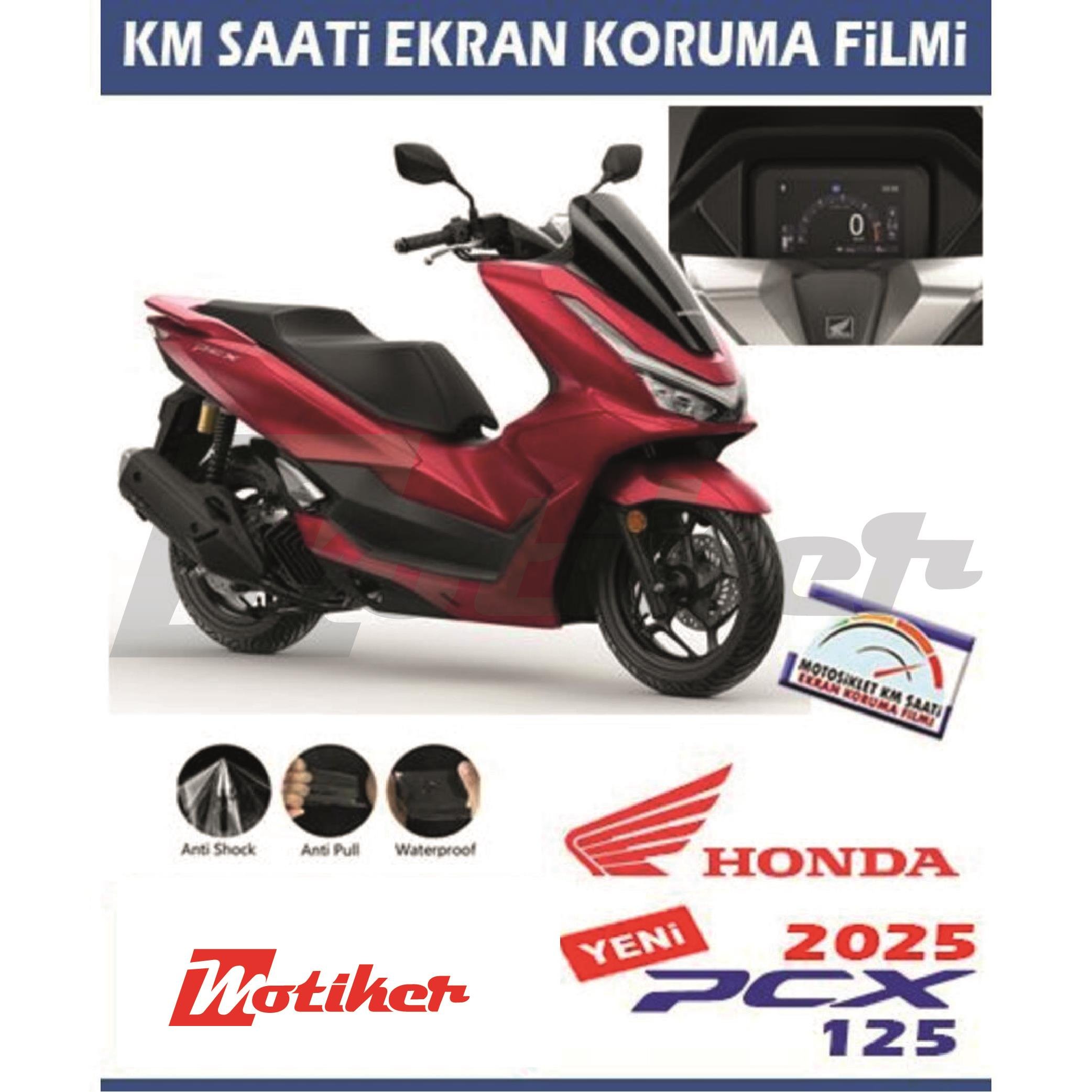 PCXHonda PCX 125 2025 Motosiklet Ekran Km Koruyucu PPF