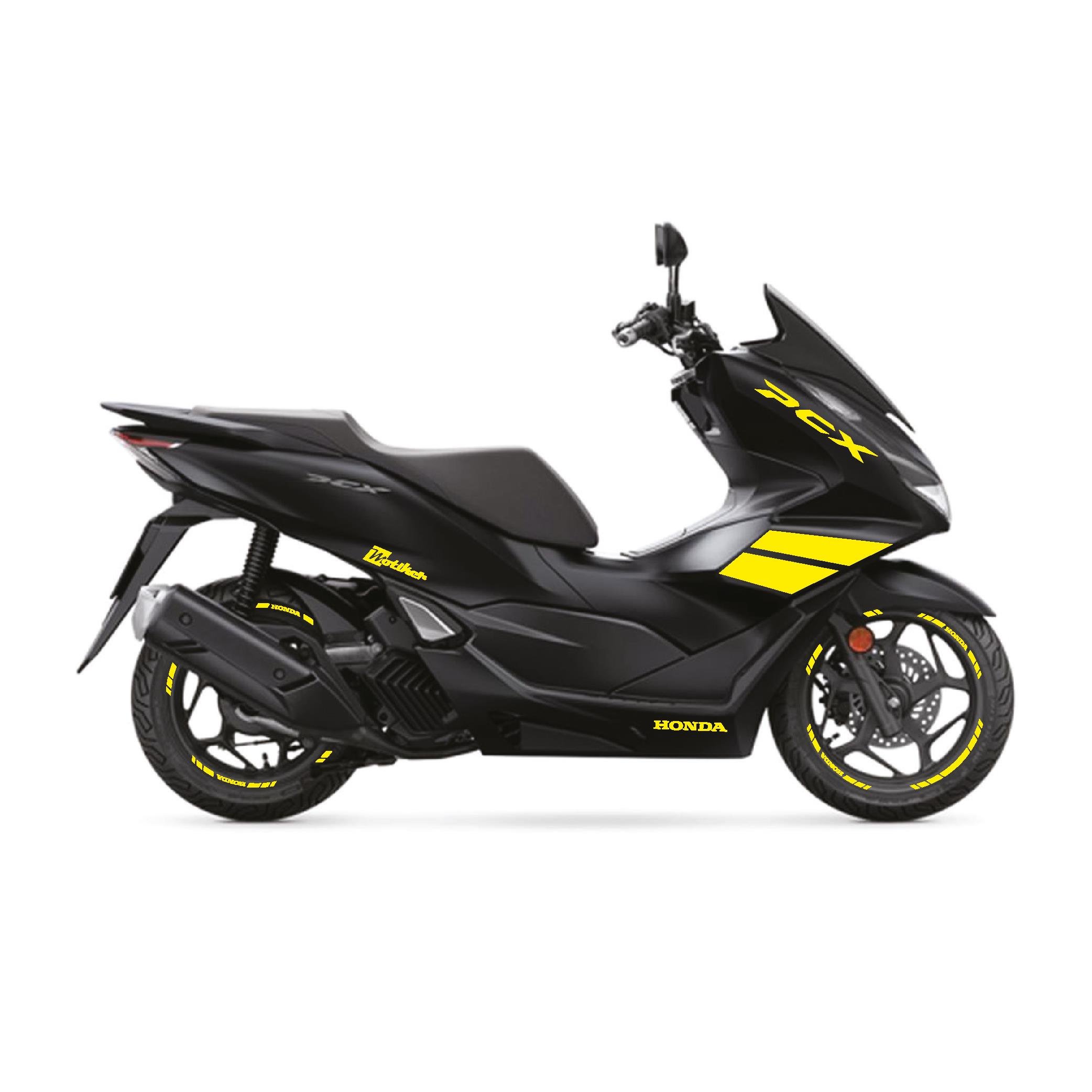 PCXHonda PCX 2021-2024 Açık Sarı Parçalı Takım Stikcer Etiket Modeli