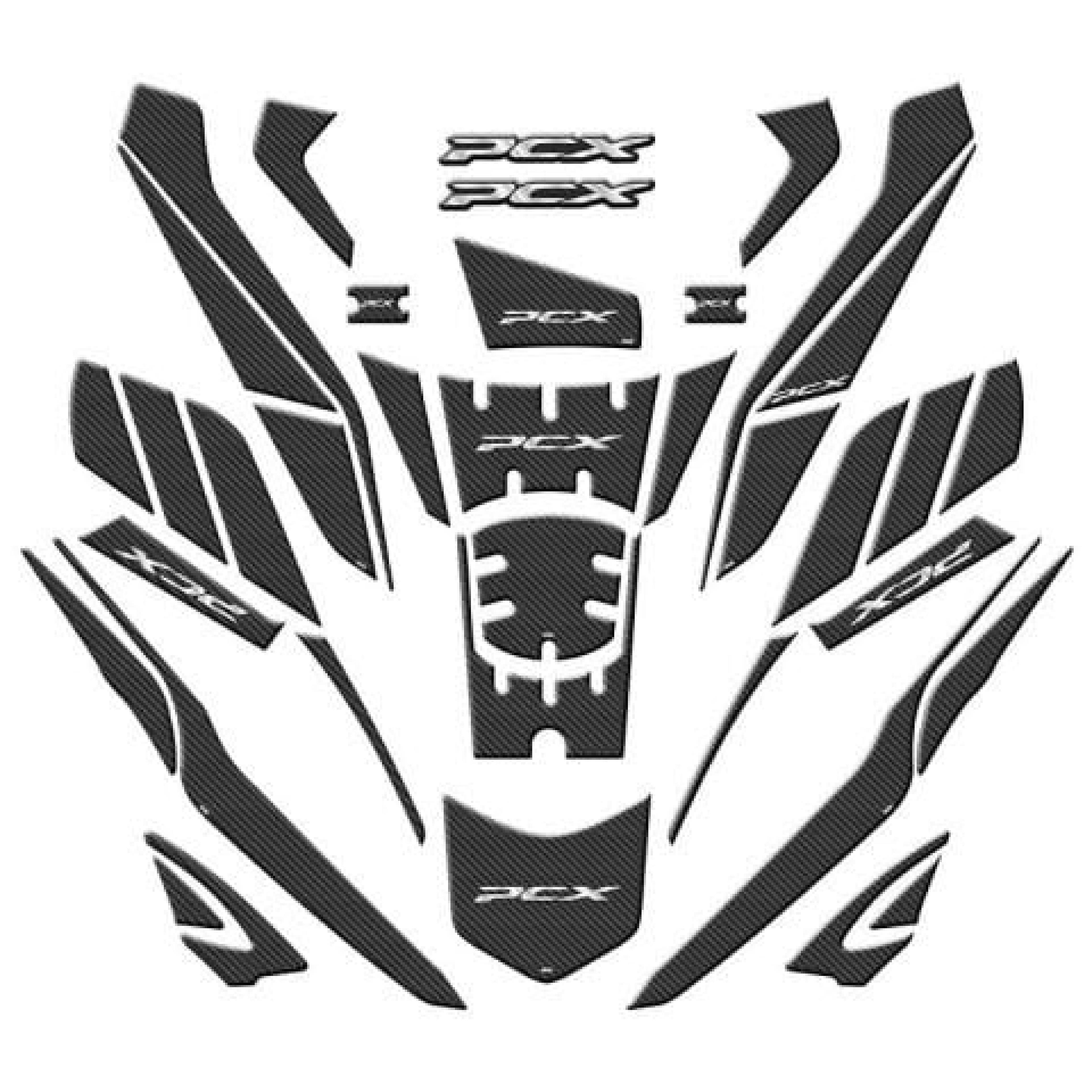 PCXHonda Pcx 2025 Uyumlu Tankpad Full Set 36 Parça Karbon 3D