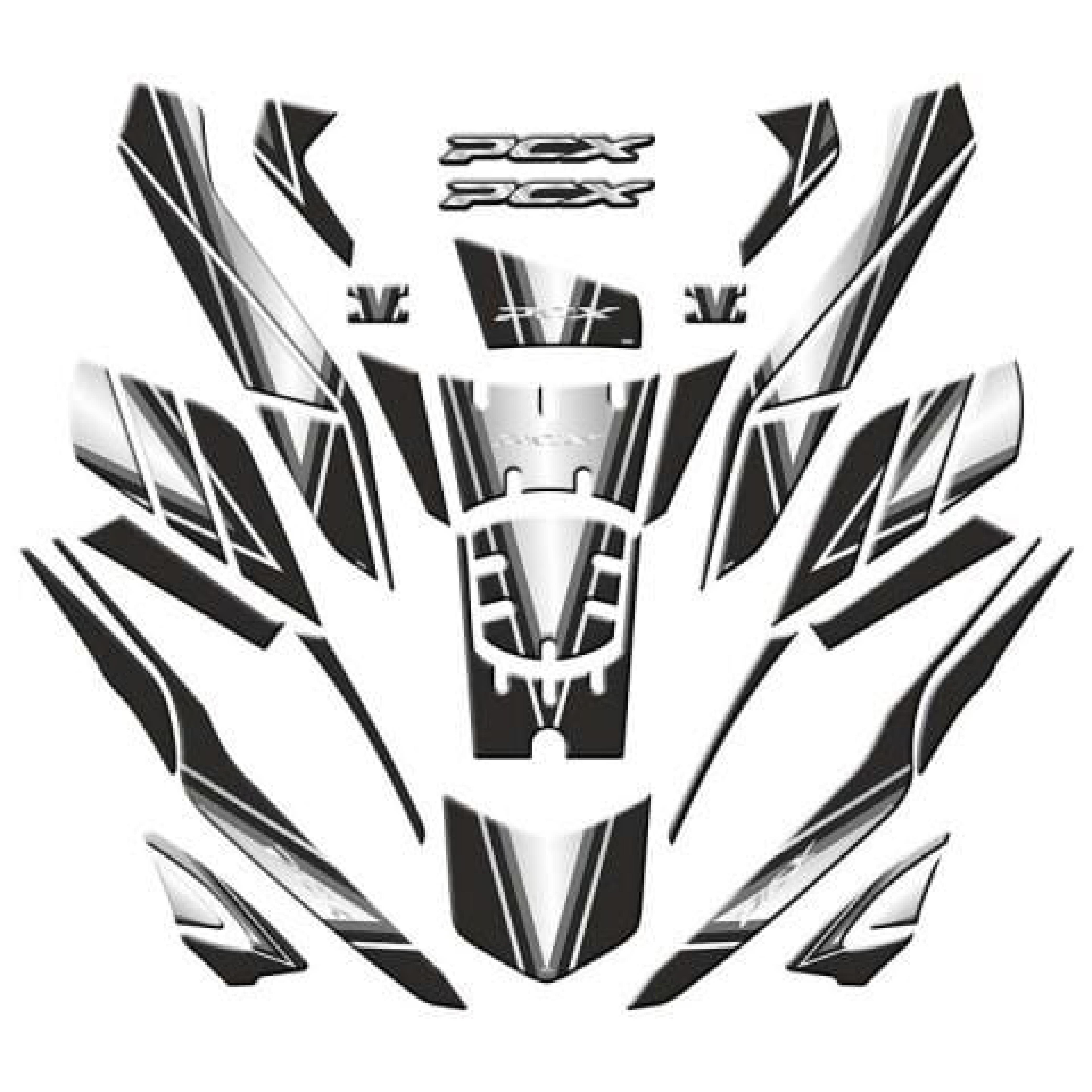 PCXHonda Pcx 2025 Uyumlu Tankpad Full Set 36 Parça Gri Beyaz Renk 