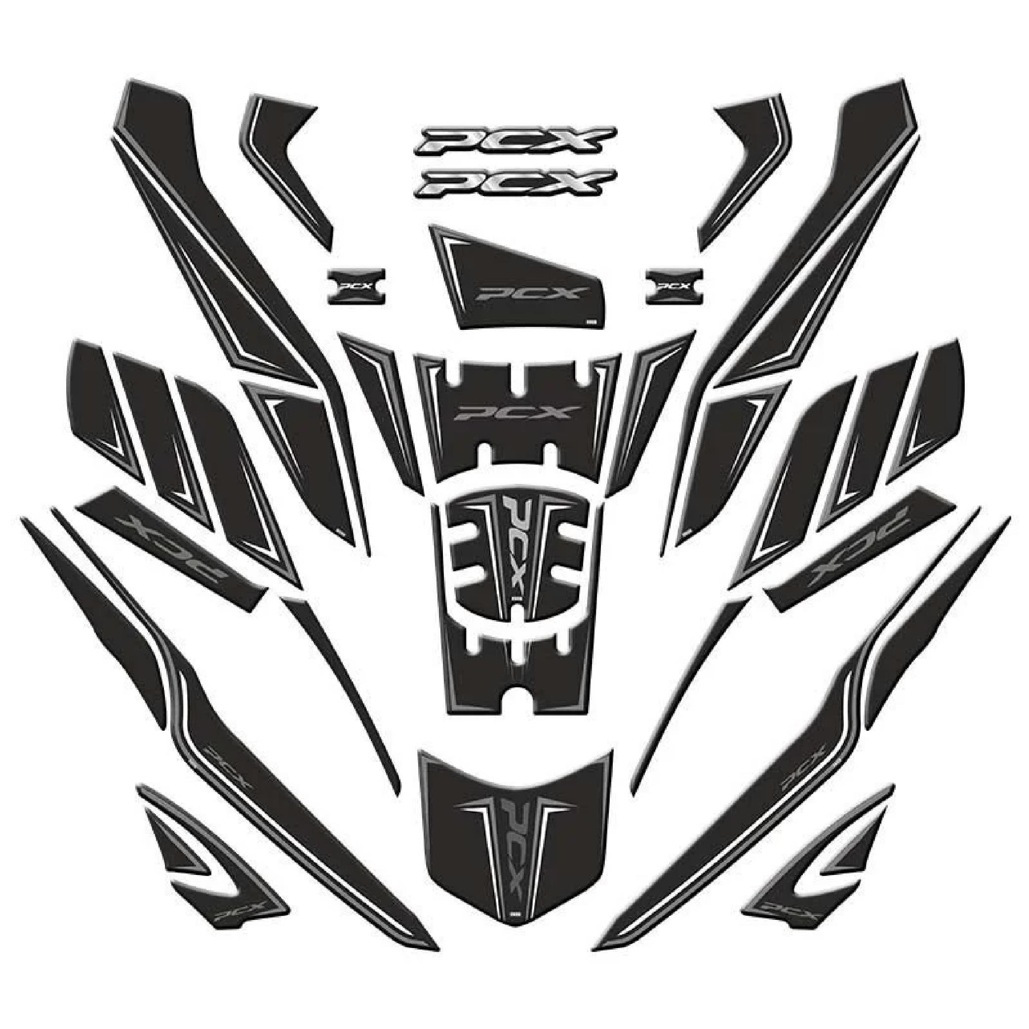 PCXHONDA PCX 2025 UYUMLU TANKPAD GRİ FULL TAKIM SET