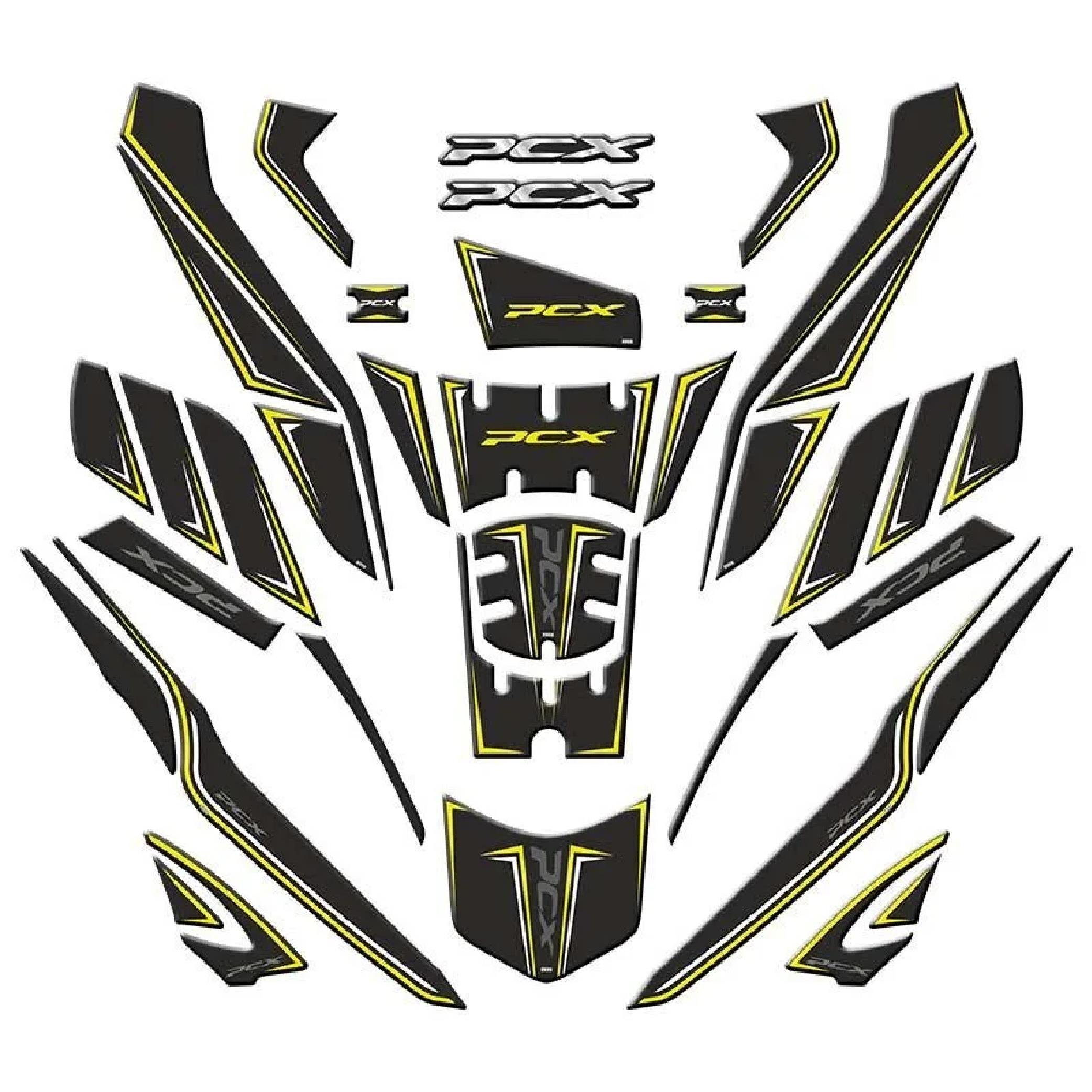 PCXHONDA PCX 2025 UYUMLU TANKPAD SARI FULL TAKIM SET