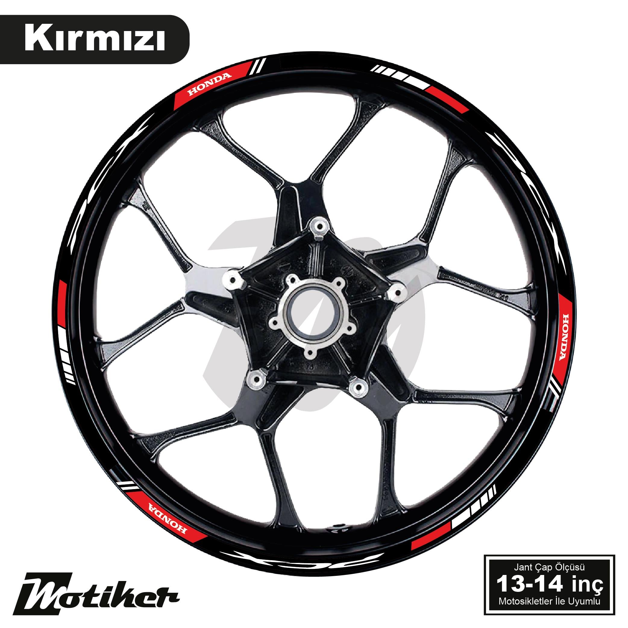 PCXHONDA PCX Jant Dış Baskılı Sticker Etiket Modeli Kırmızı Renk 