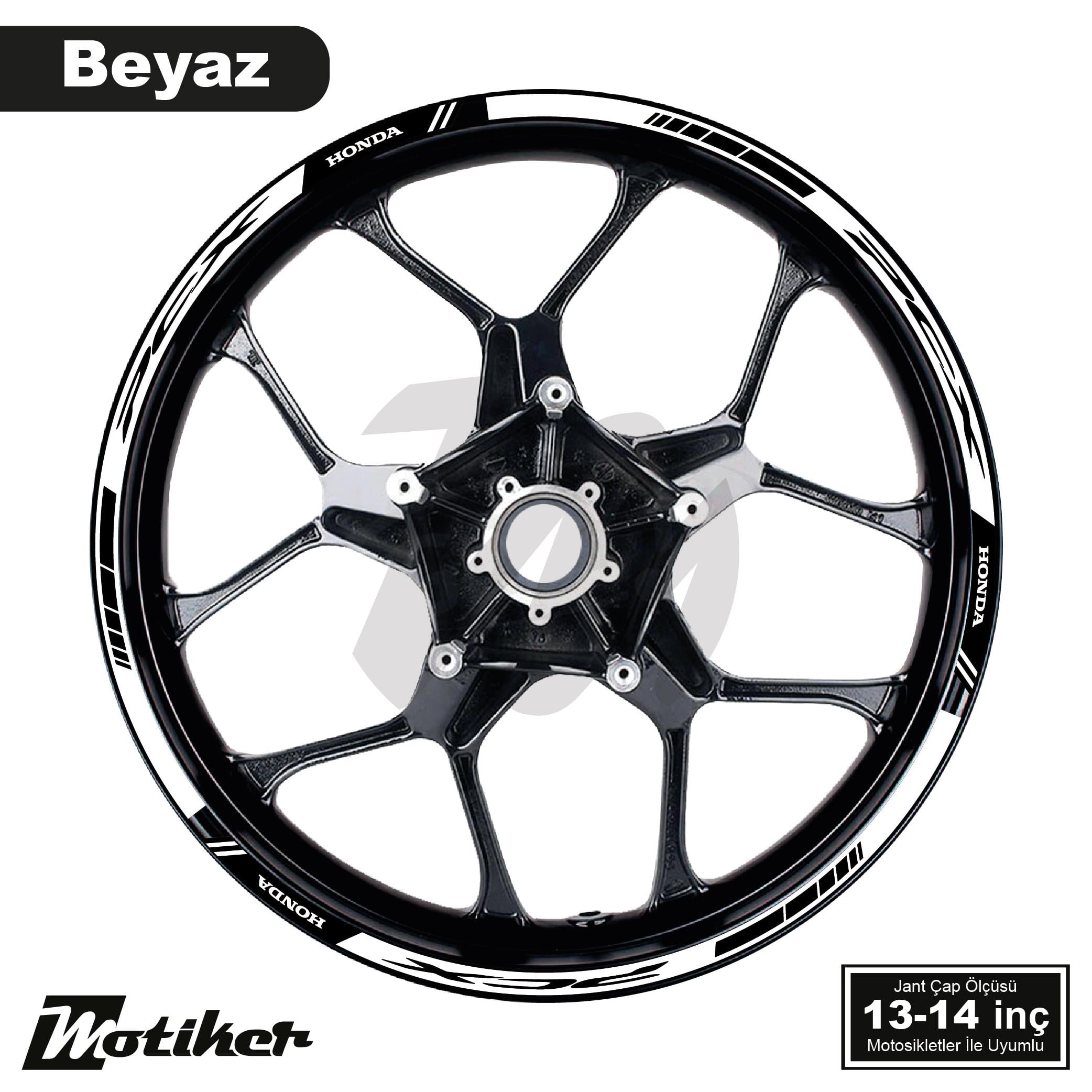 PCXHONDA PCX Jant Dış Baskılı Sticker Etiket Modeli Beyaz Renk 