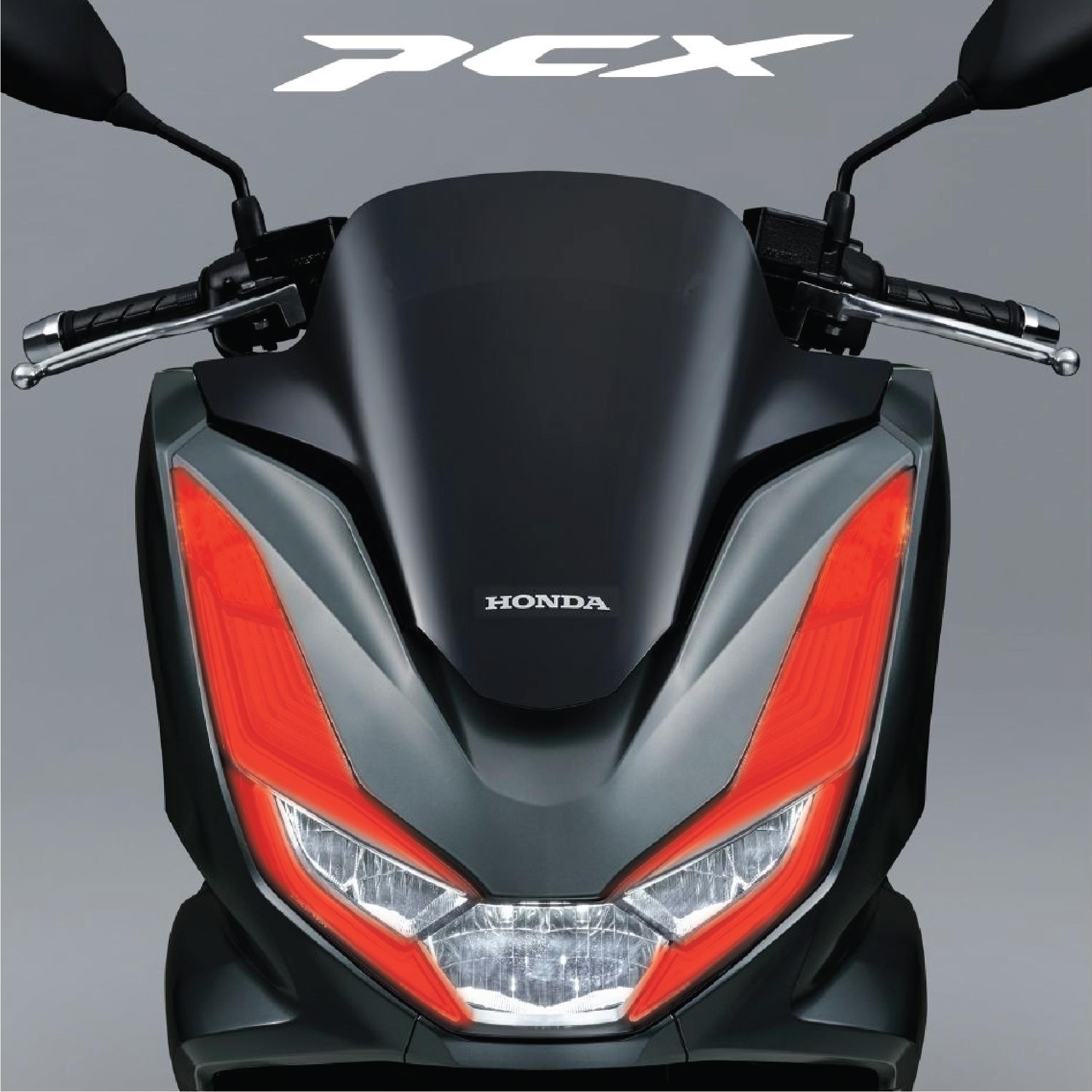 PCXHonda PCX Ön Far Kaşı Şeffaf Sticker Kırmızı