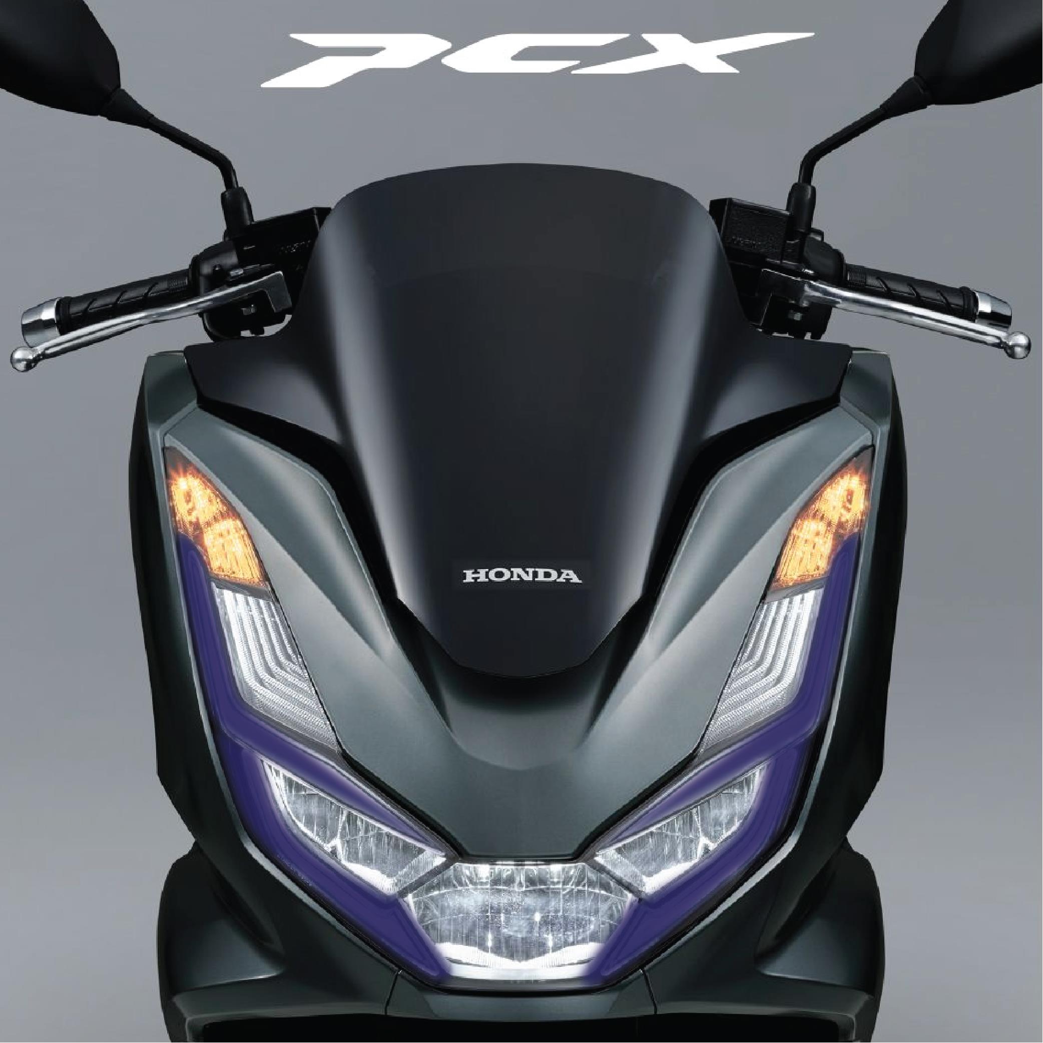 PCXHonda PCX Ön Far Kaşı Tasarımı Şeffaf Sticker Lacivert