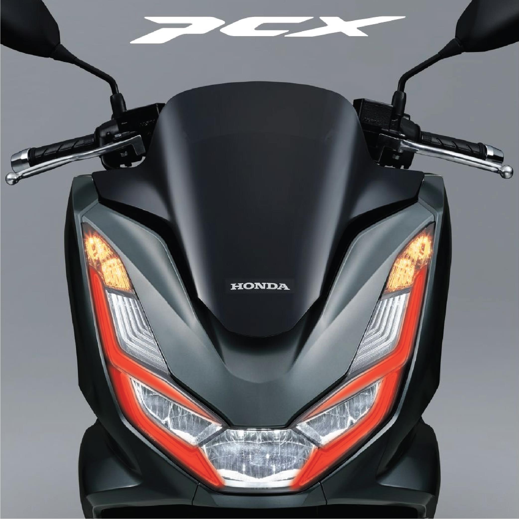 PCXHonda PCX Ön Far Kaşı Tasarımı Şeffaf Sticker Kırmızı