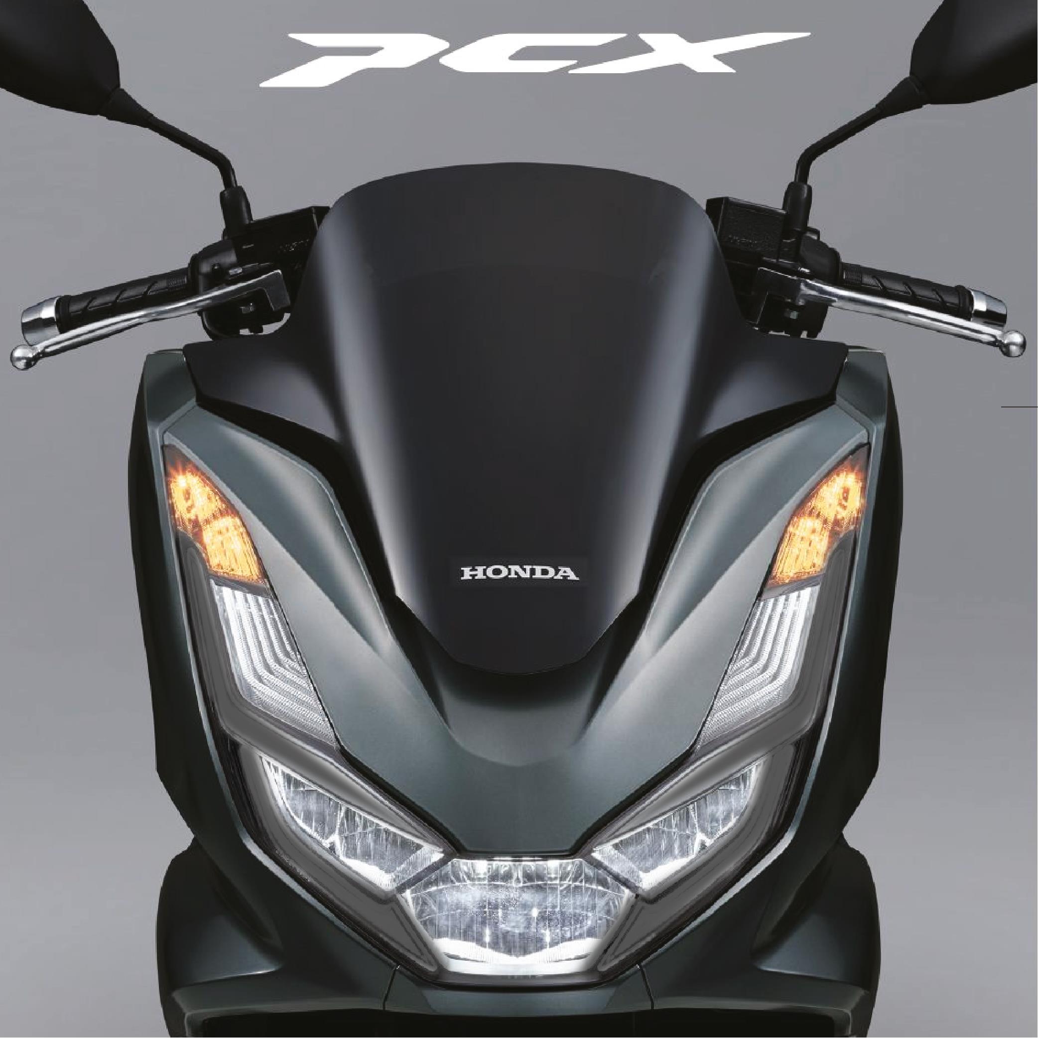 PCXHonda PCX Ön Far Şeffaf Siyah Kaplama Sticker Etiket Modeli 2 