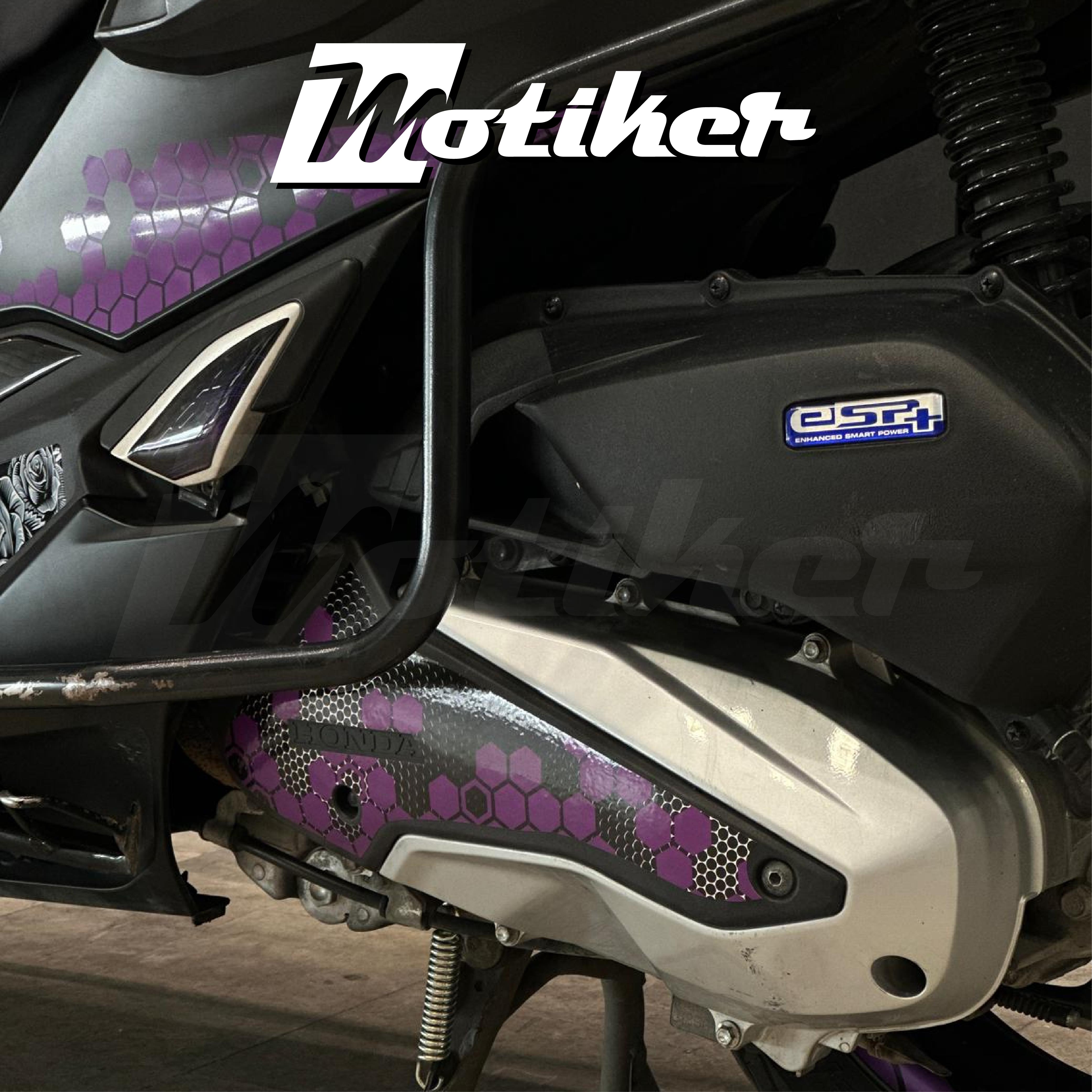 PCXHonda Pcx Radyator Kapağı Kaplama Sticker Koruma Etiket Modeli Bal Peteği Mor