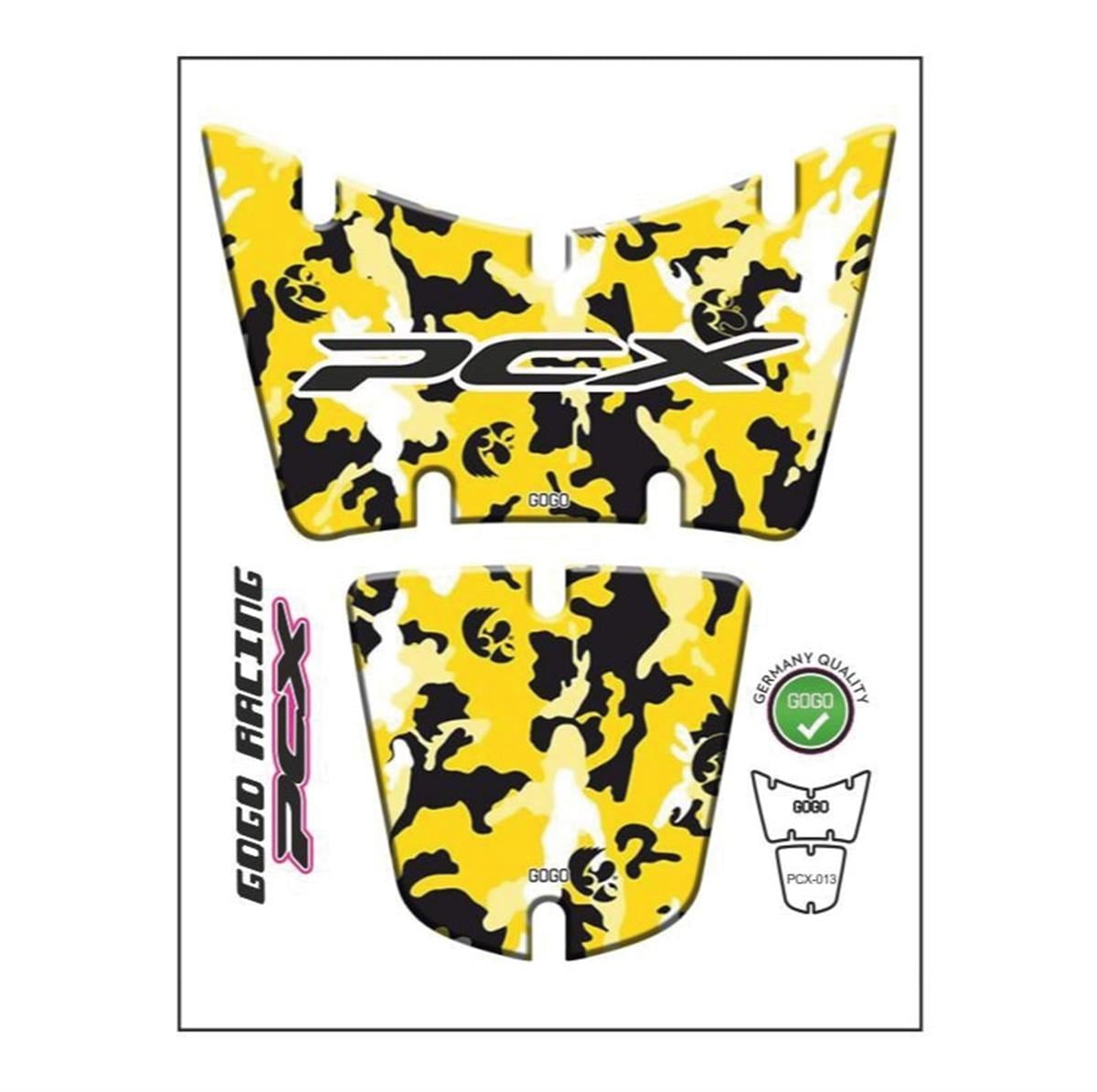 Honda PCX Sarı Kamuflaj Tank Pad Sticker Etiket Model 