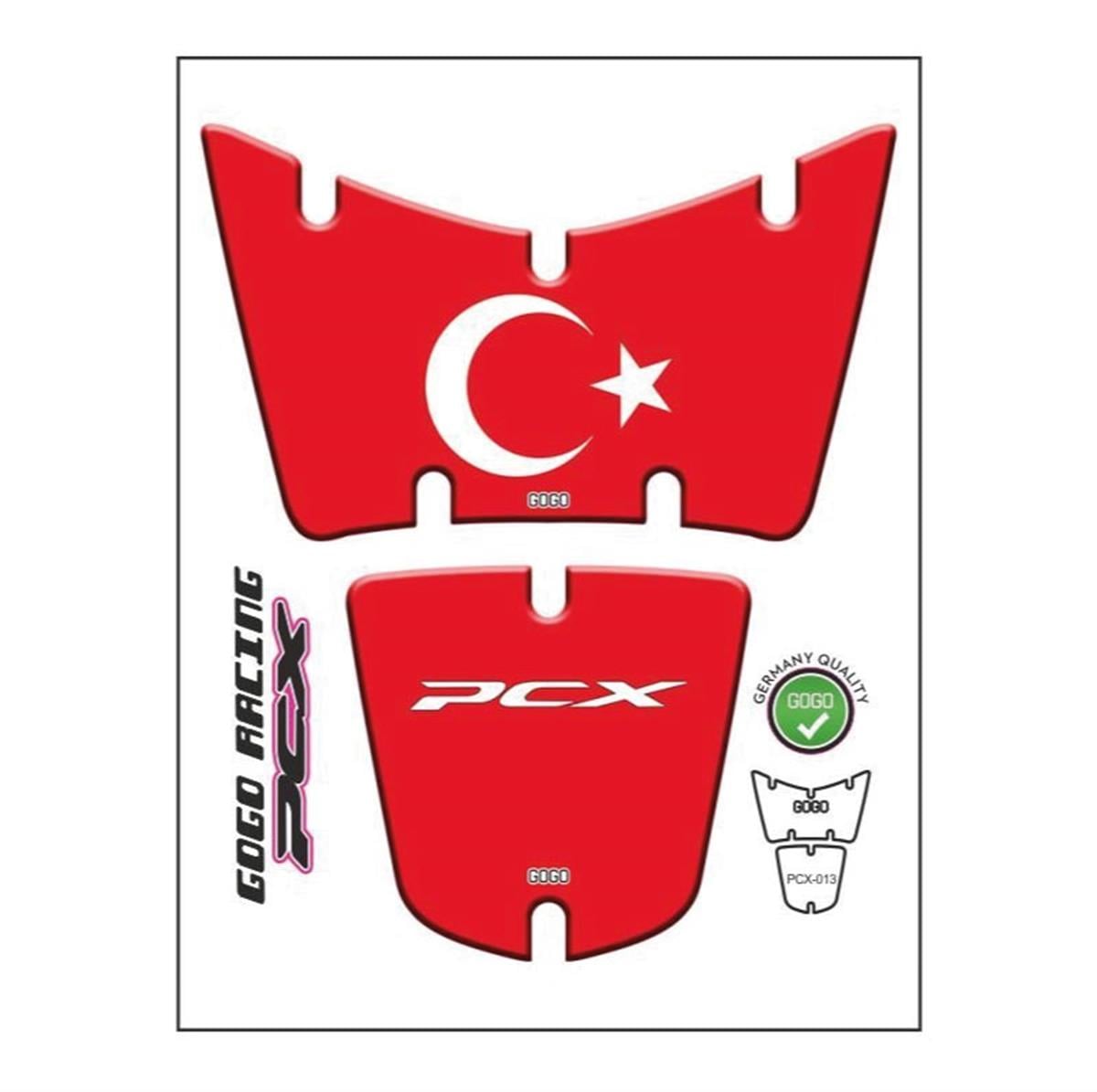 Honda PCX Türk Bayrağı Tank Pad Sticker Etiket Model 