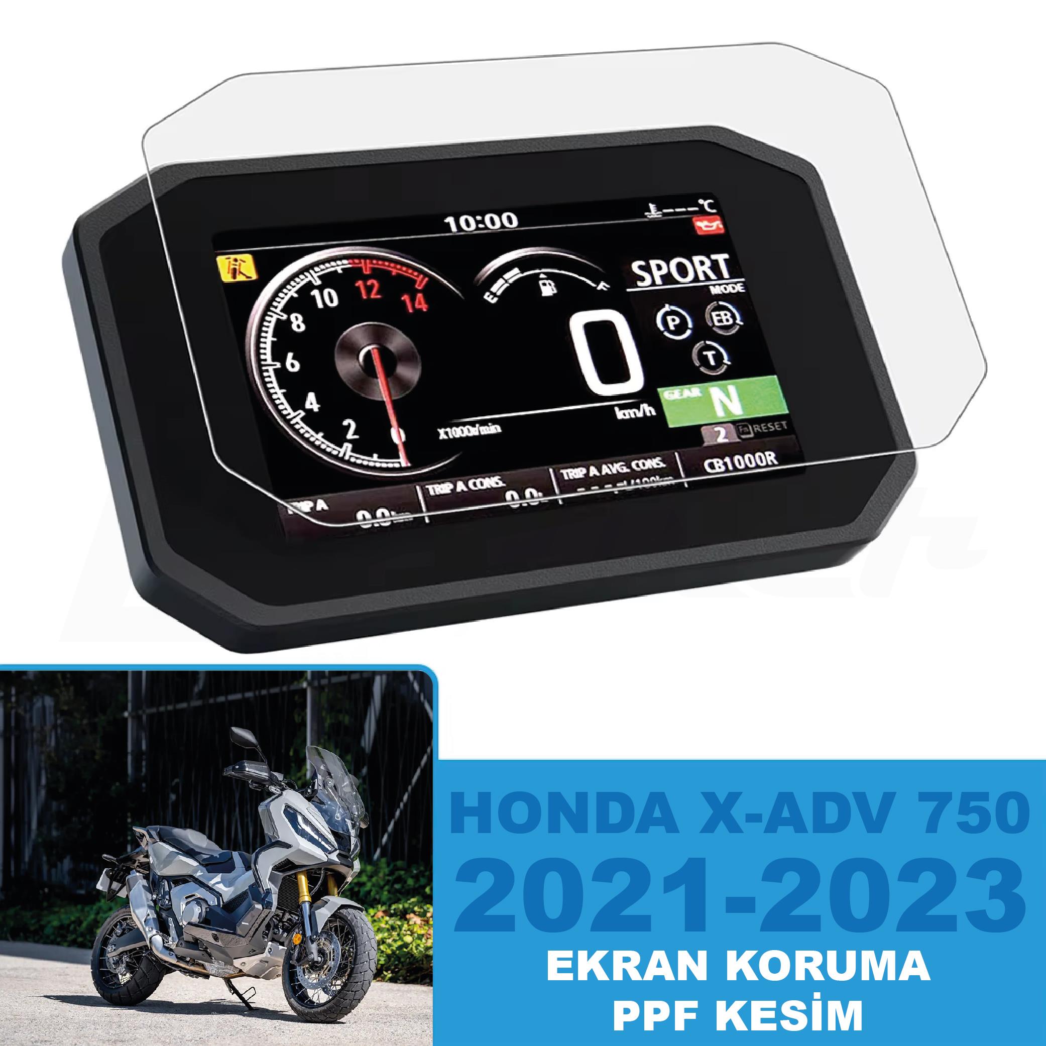 X-ADV 750 / X-ADV 750 Special EditionHONDA X-ADV 750 2021-2023 TFT/LCD Ekran Koruma Şeffaf Folyo Sticker Etiket Modeli