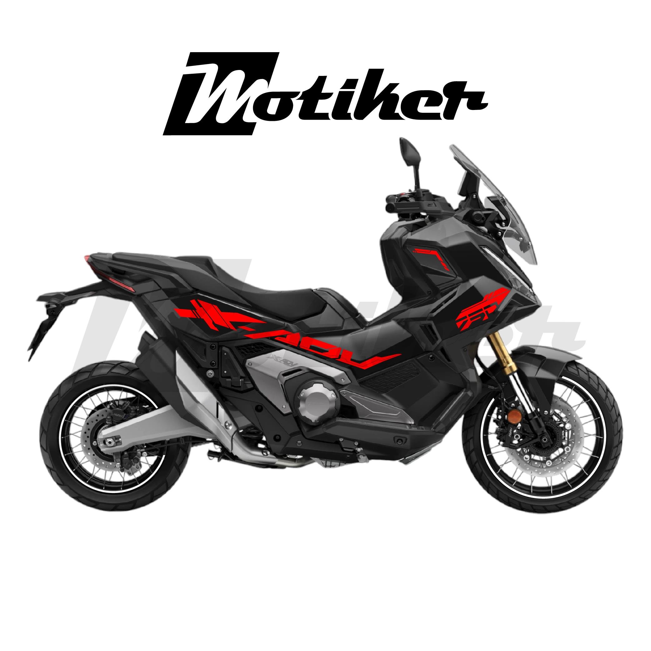 X-ADV 750 / X-ADV 750 Special EditionHonda X-ADV 750 Sticker 2025 Özel Tasarım Sticker Etiket Modeli Kırmızı