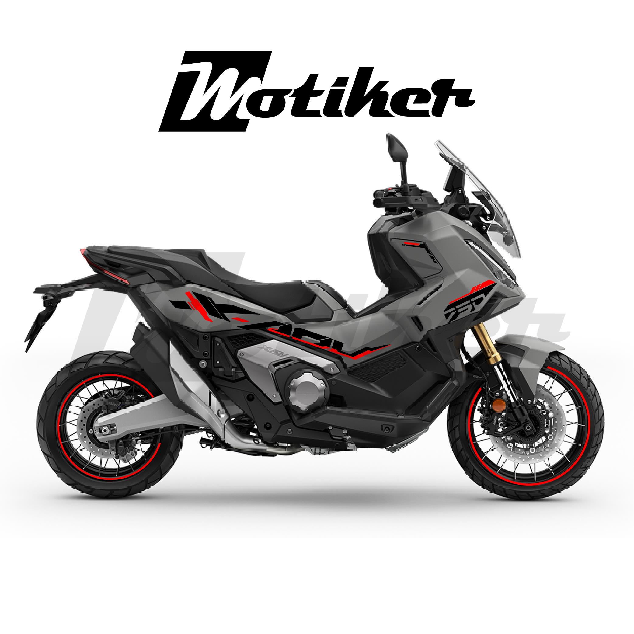 X-ADV 750 / X-ADV 750 Special EditionHonda X-ADV 750 Sticker 2025 Özel Tasarım Sticker Etiket Modeli Siyah ve Kırmızı