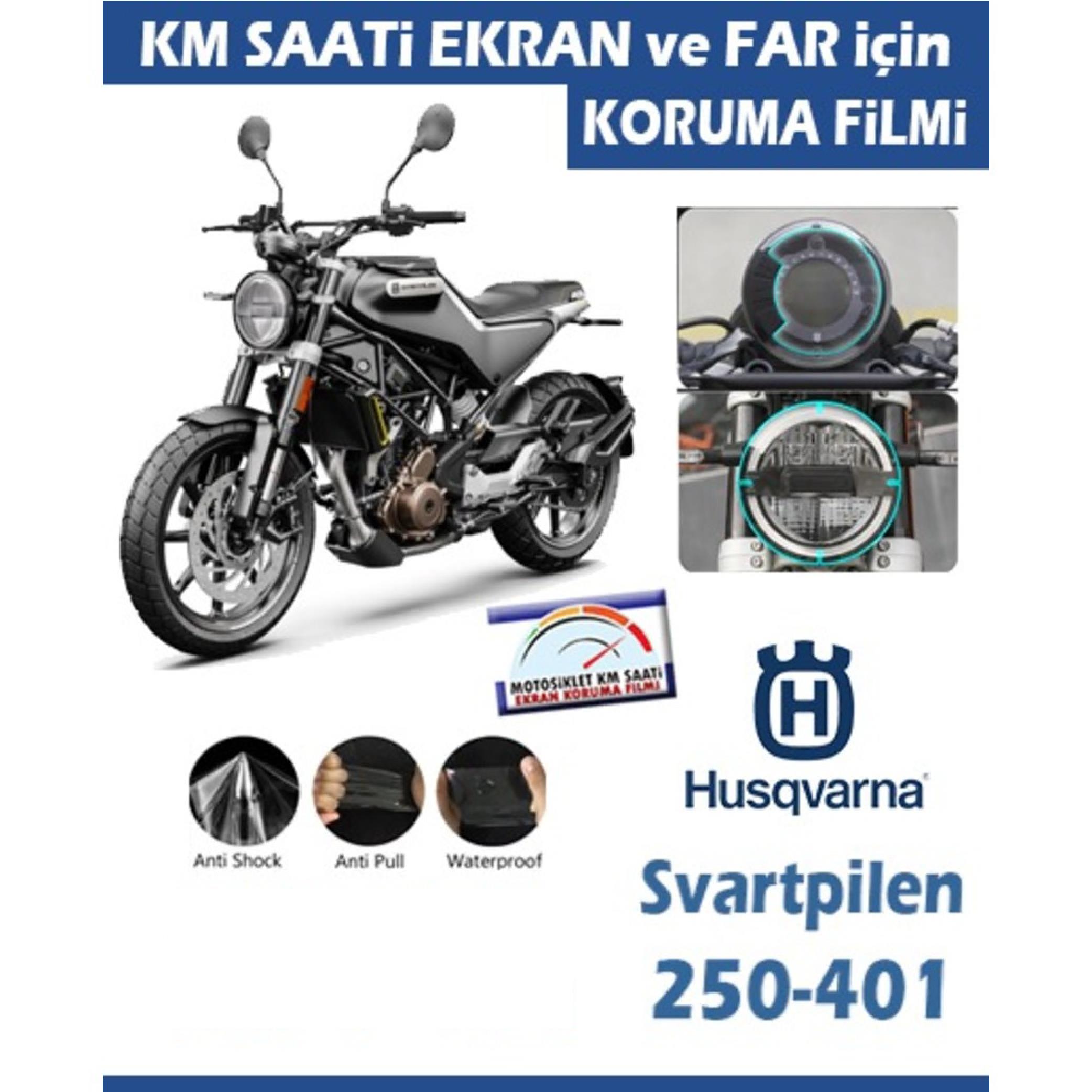 Ekran KorumasıHusqvarna Svartpilen 250-401 Serisi Motosiklet Ekran Km Koruyucu
