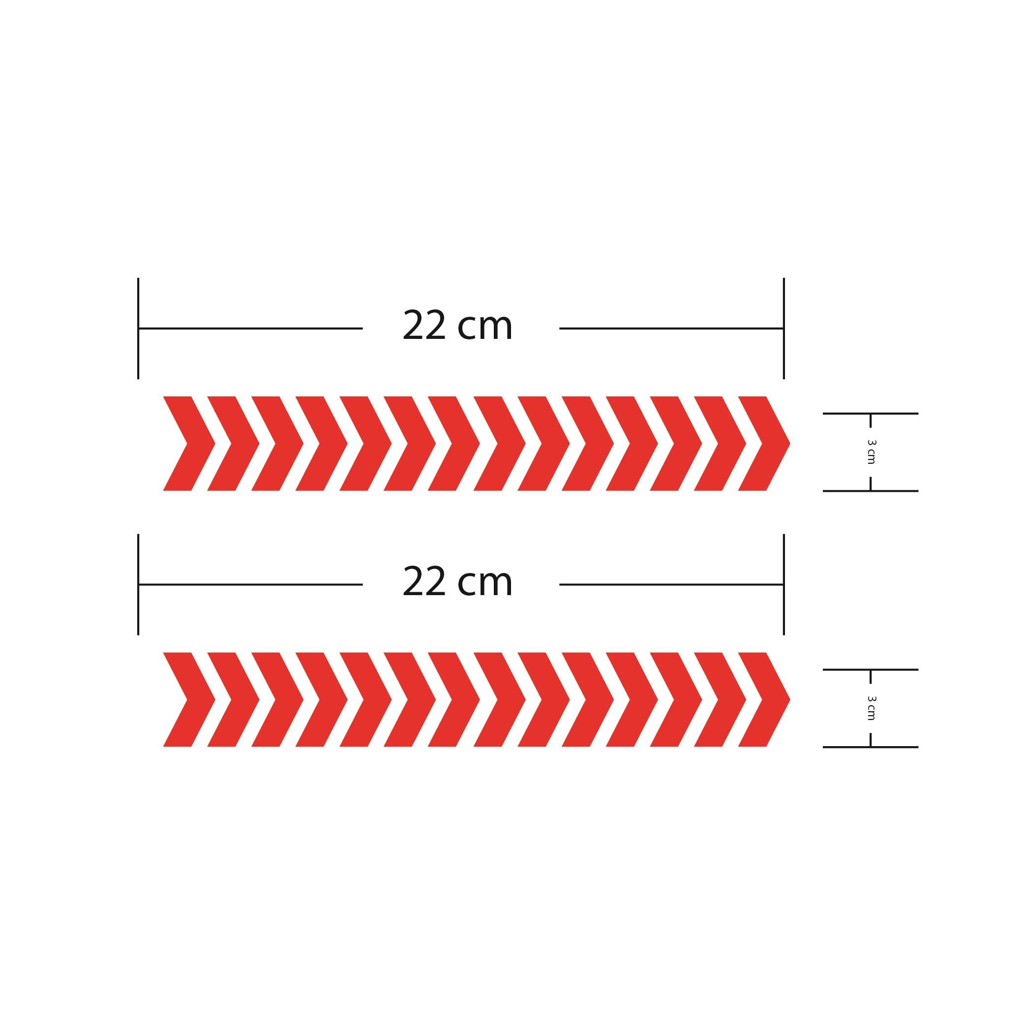 İnce Ok Kırmızı Sticker Etiket Modeli